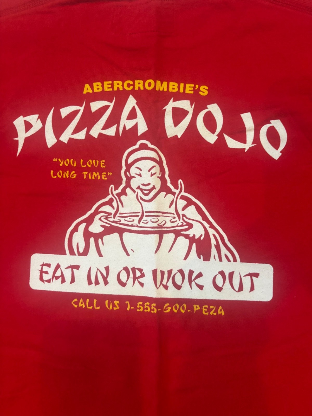 RARE,Banned,Vintage Abercrombie &Fitch Mens tshirt,XXL,red with white lettering