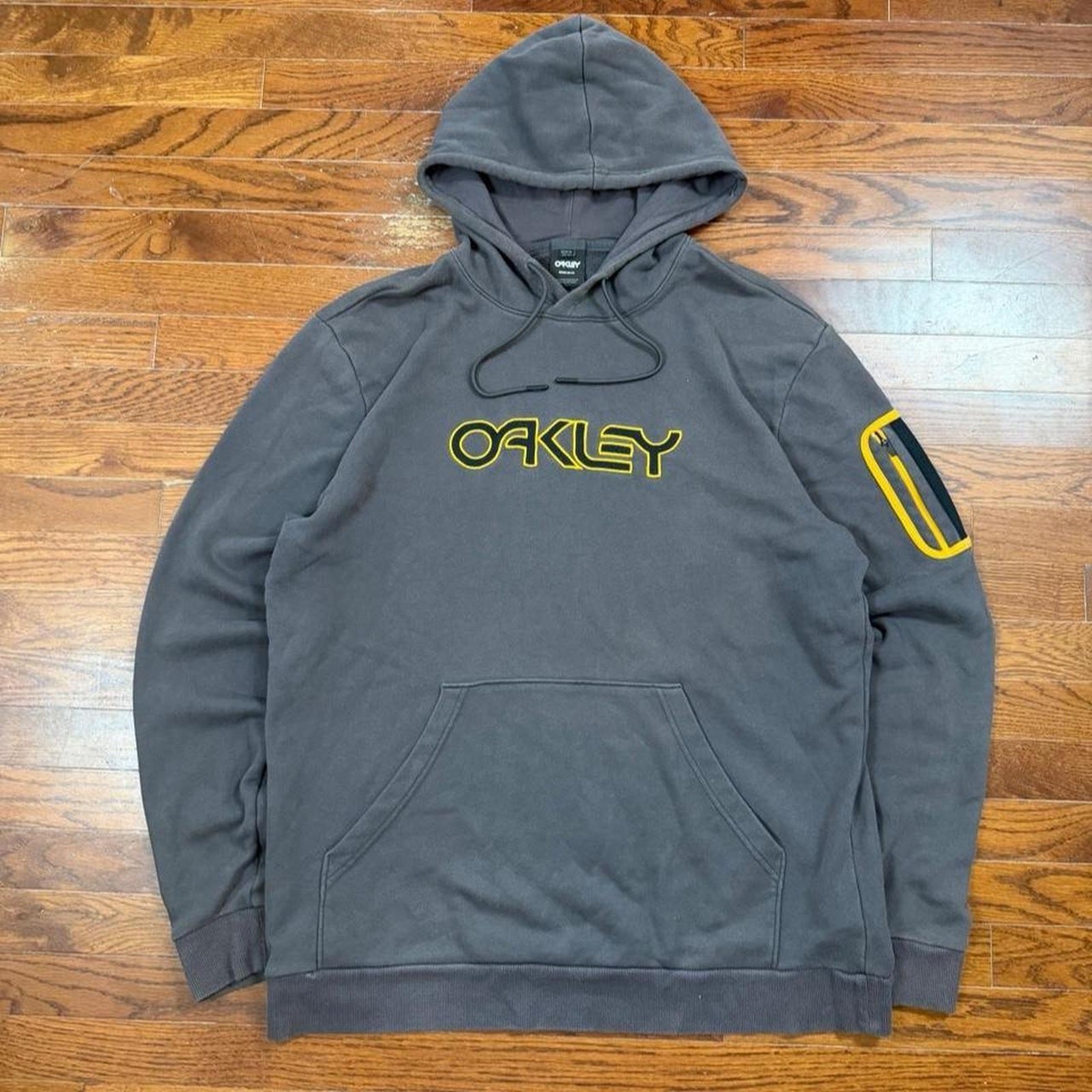 Vintage 2000s Y2K Oakley Software Skater Hoodie Mens XL Grey