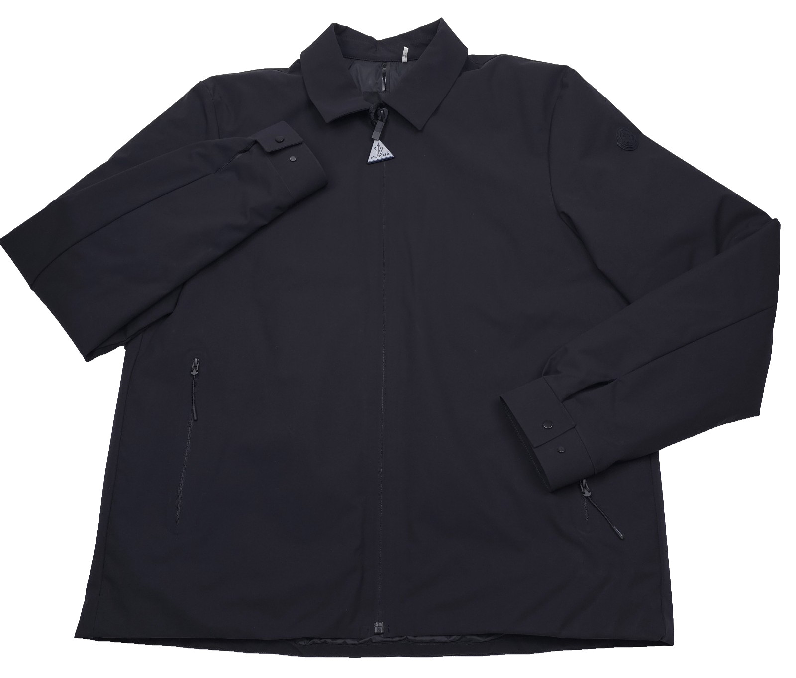 Moncler Maset Giubbotto Dark Blue Down Shirt Jacket Mens Size (5) XL NWT