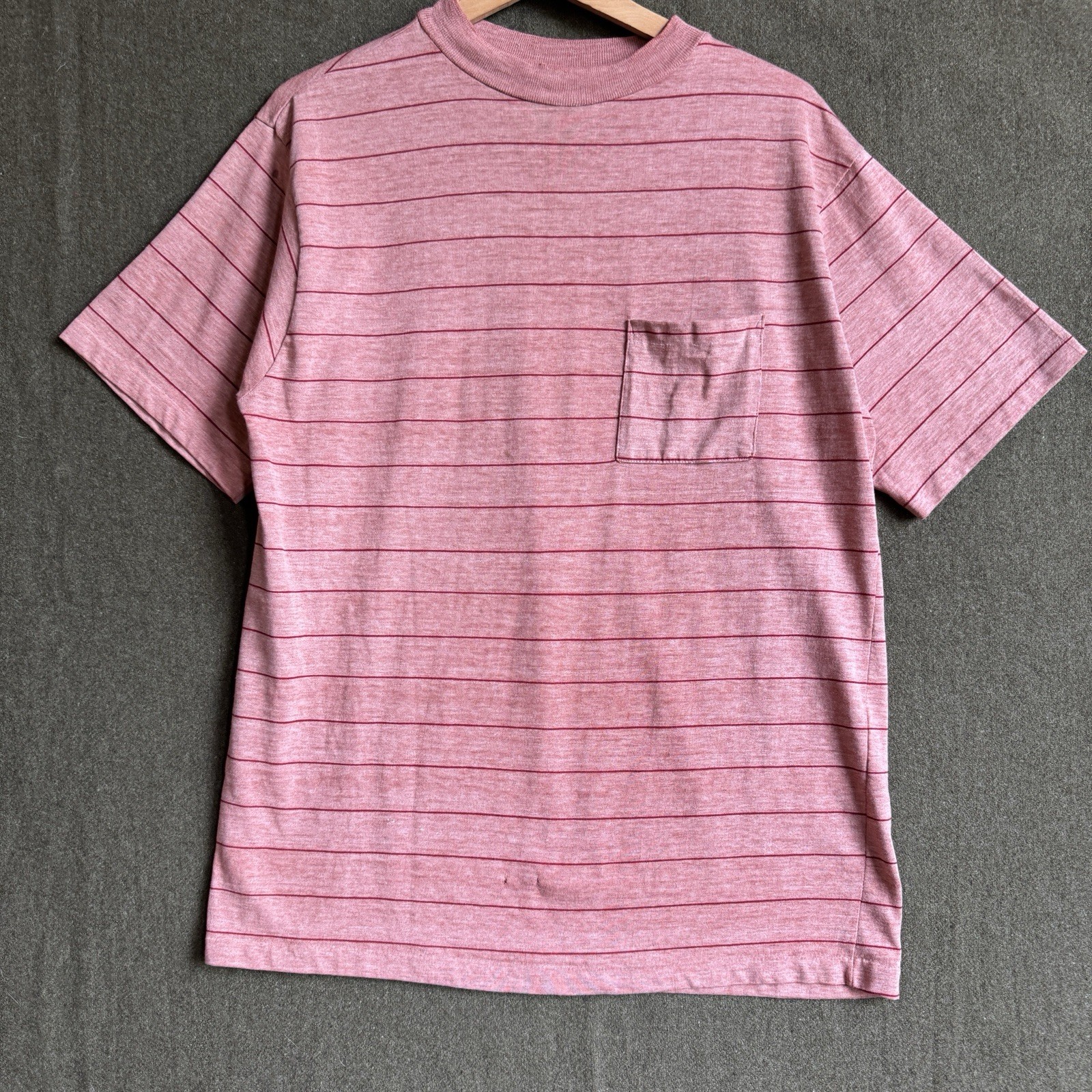Vintage 70s Sears Kings Road Striped Surf Skate Pocket T-Shirt Sz XL