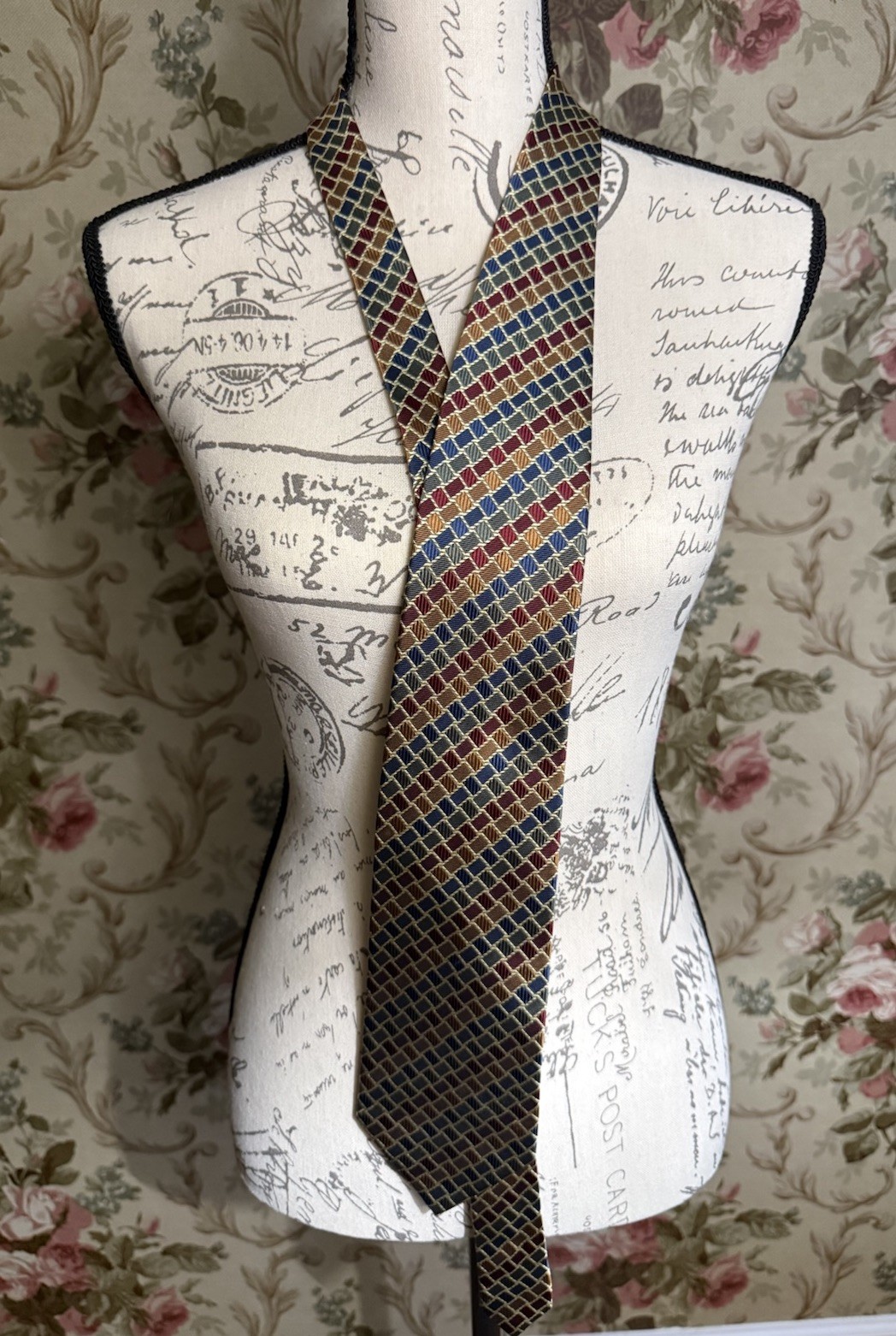 Seigo Katsuragawa Limited Edition 5/8 Silk Tie EJ-65 Handmade Japan Geometric