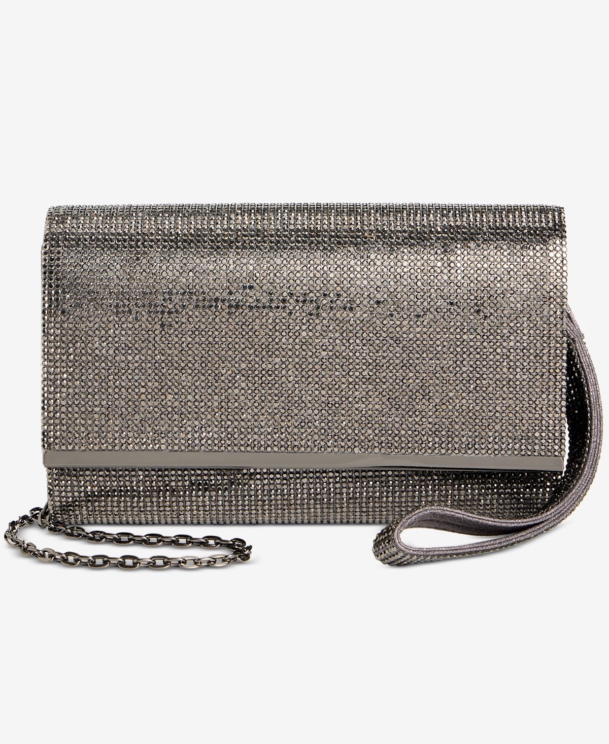 I.n.c. International Concepts Caitlin Satin and Crystal Clutch -NWT