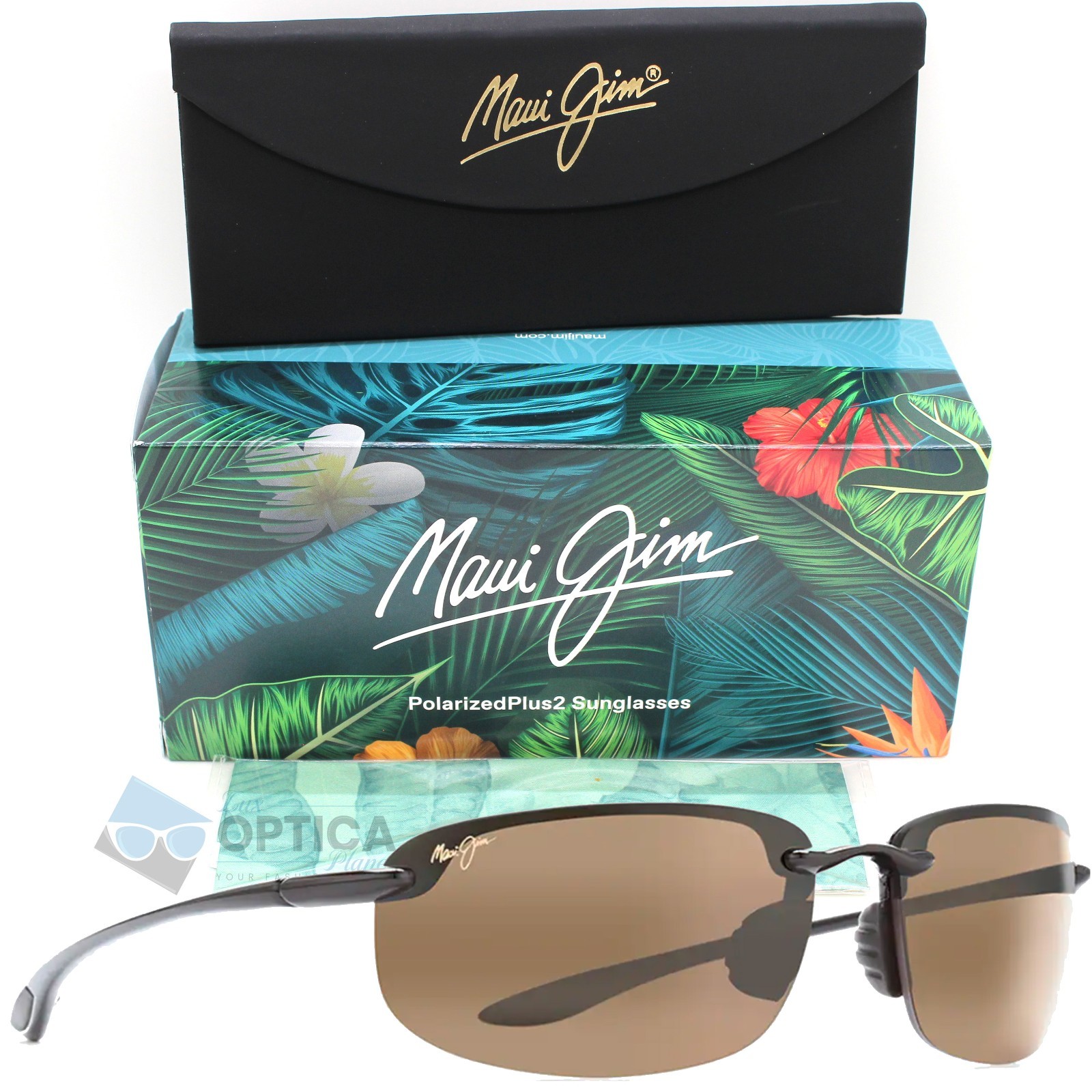 NEW Maui Jim HOOKIPA Polarized Sunglasses HCL Bronze Lens H407-02 / MJ0407S-002