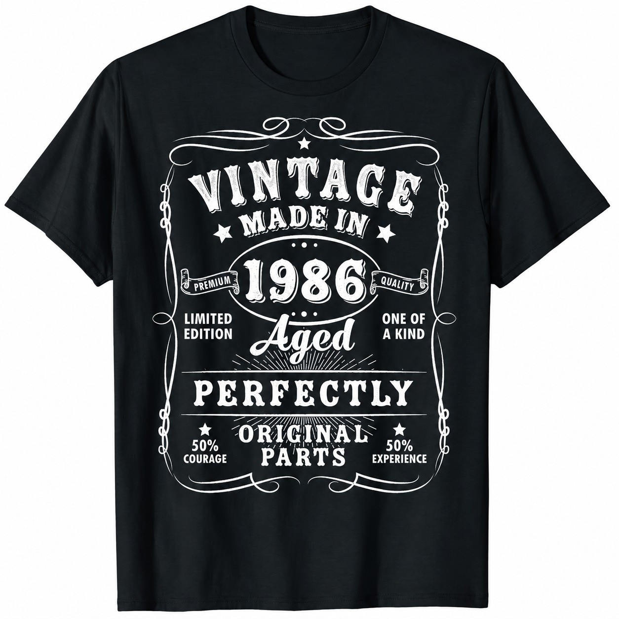 Vintage 1986 40th Birthday Shirt Retro 40 Years Old Birthday Graphic T-Shirt