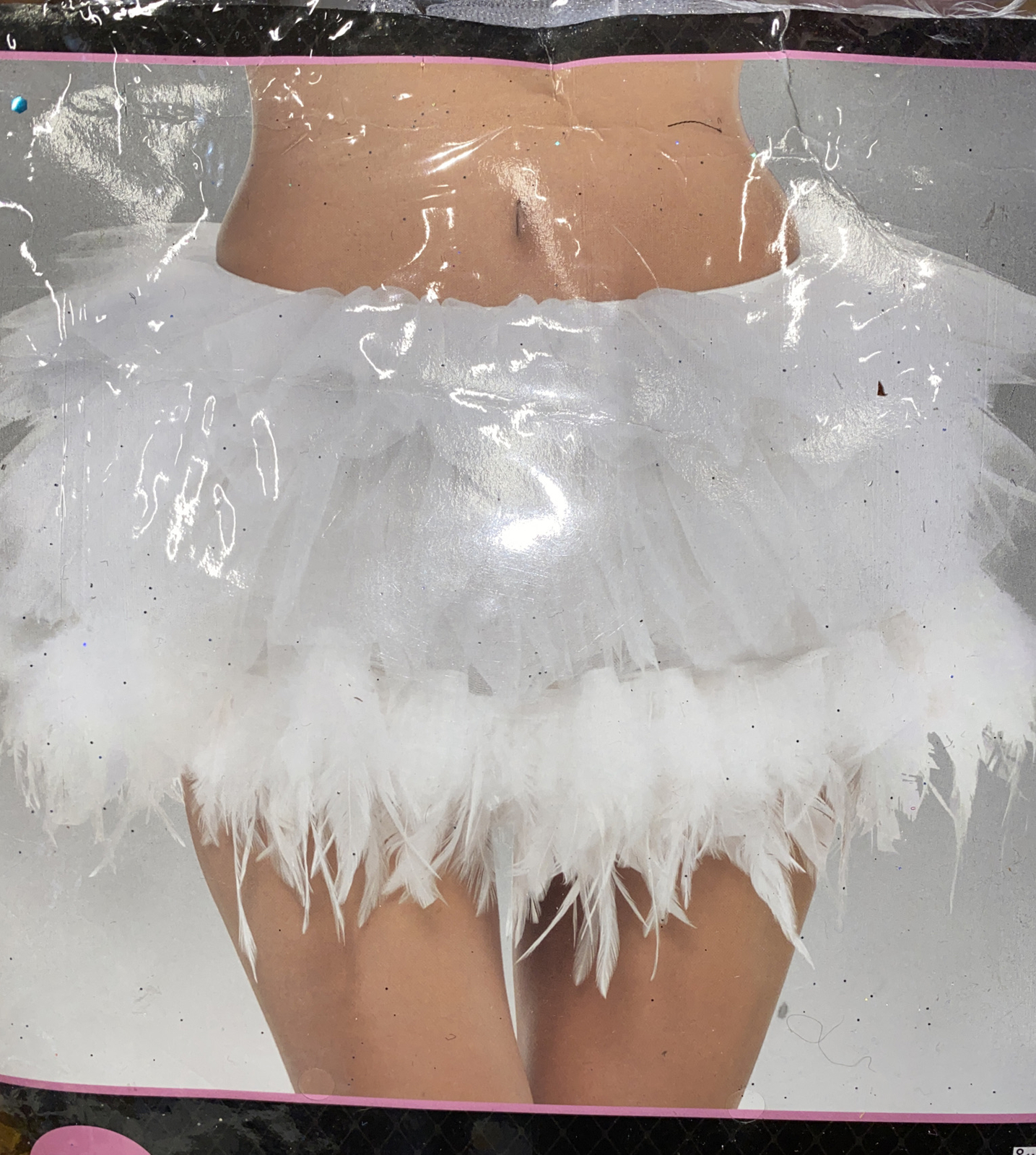 Feather Tutu sparkle glitter Tutu Skirt White Feather Tutu Skirt regular OSFM