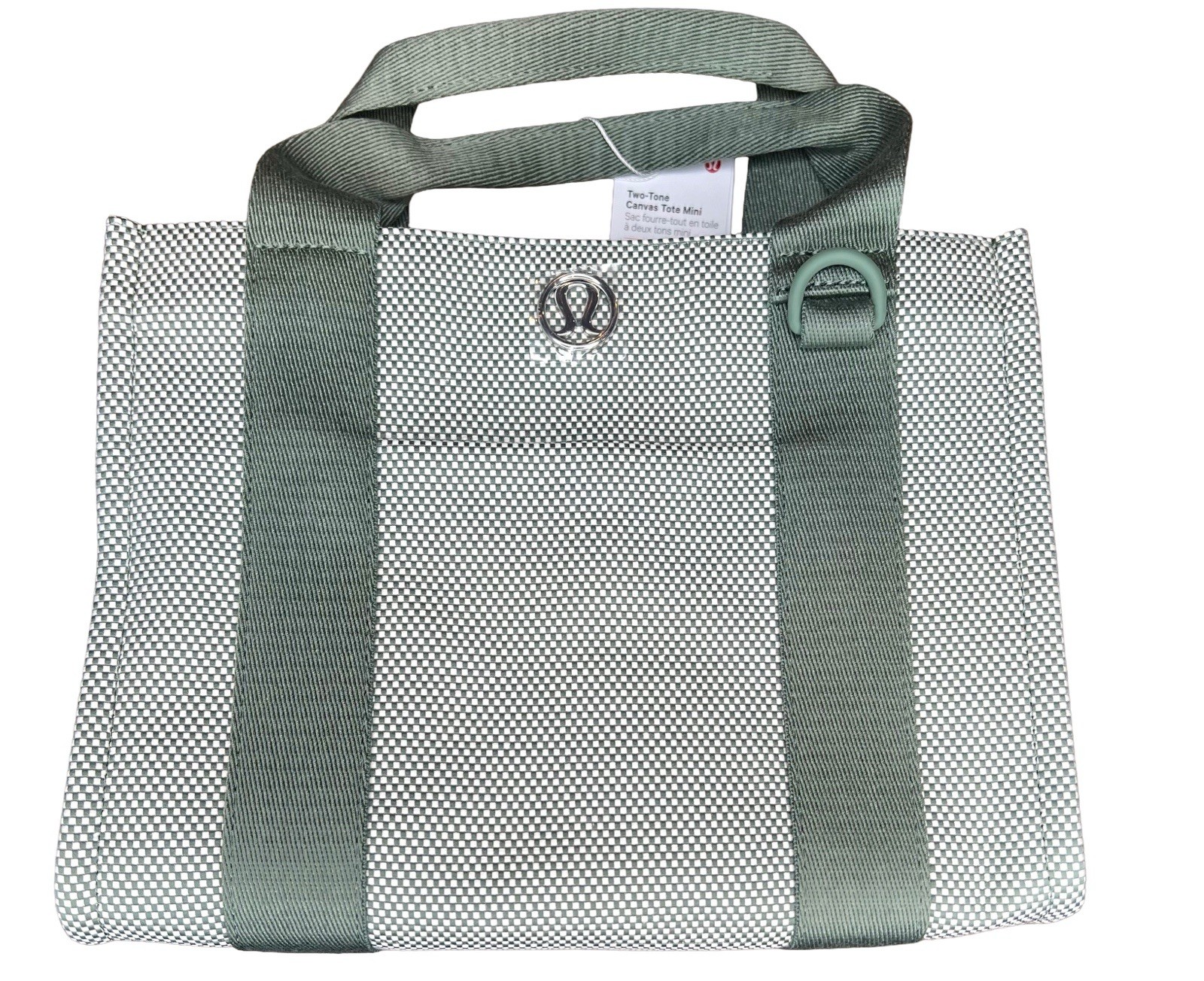 NWT Two Tone Canvas Tote Bag 4.5L - Eucalyptus