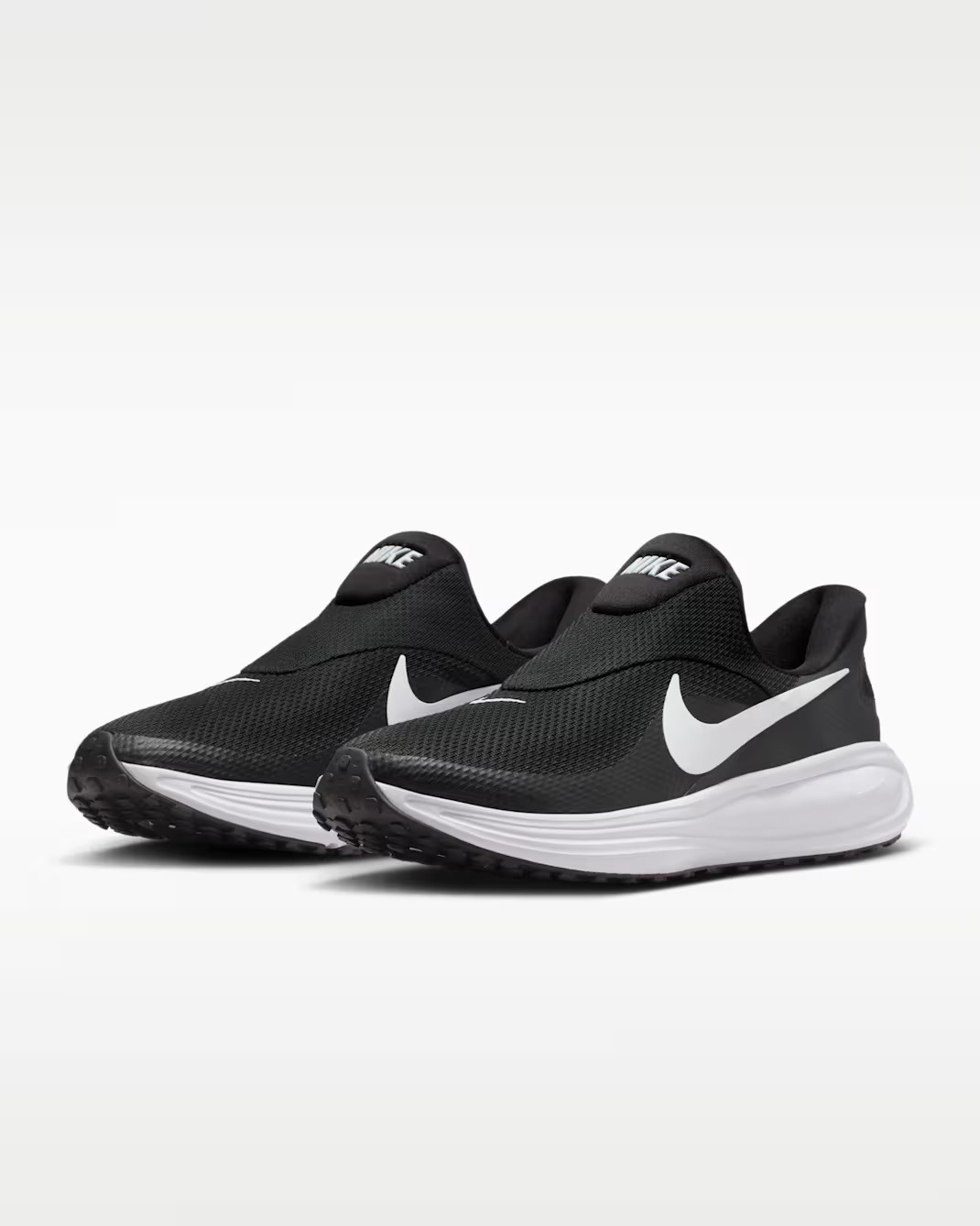 NIB MEN\'S NIKE HQ2414 001 REVOLUTION 8 EASYON BLACK/WHITE RUNNING SHOE SNEAKERS