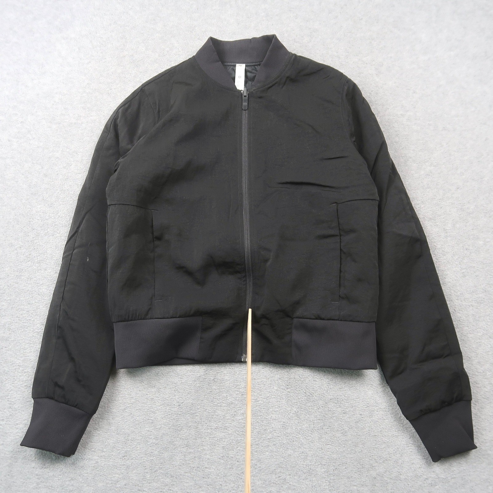 Lululemon Non-Stop Bomber Jacket Black Full Zip Insulated Size 6 Women Small