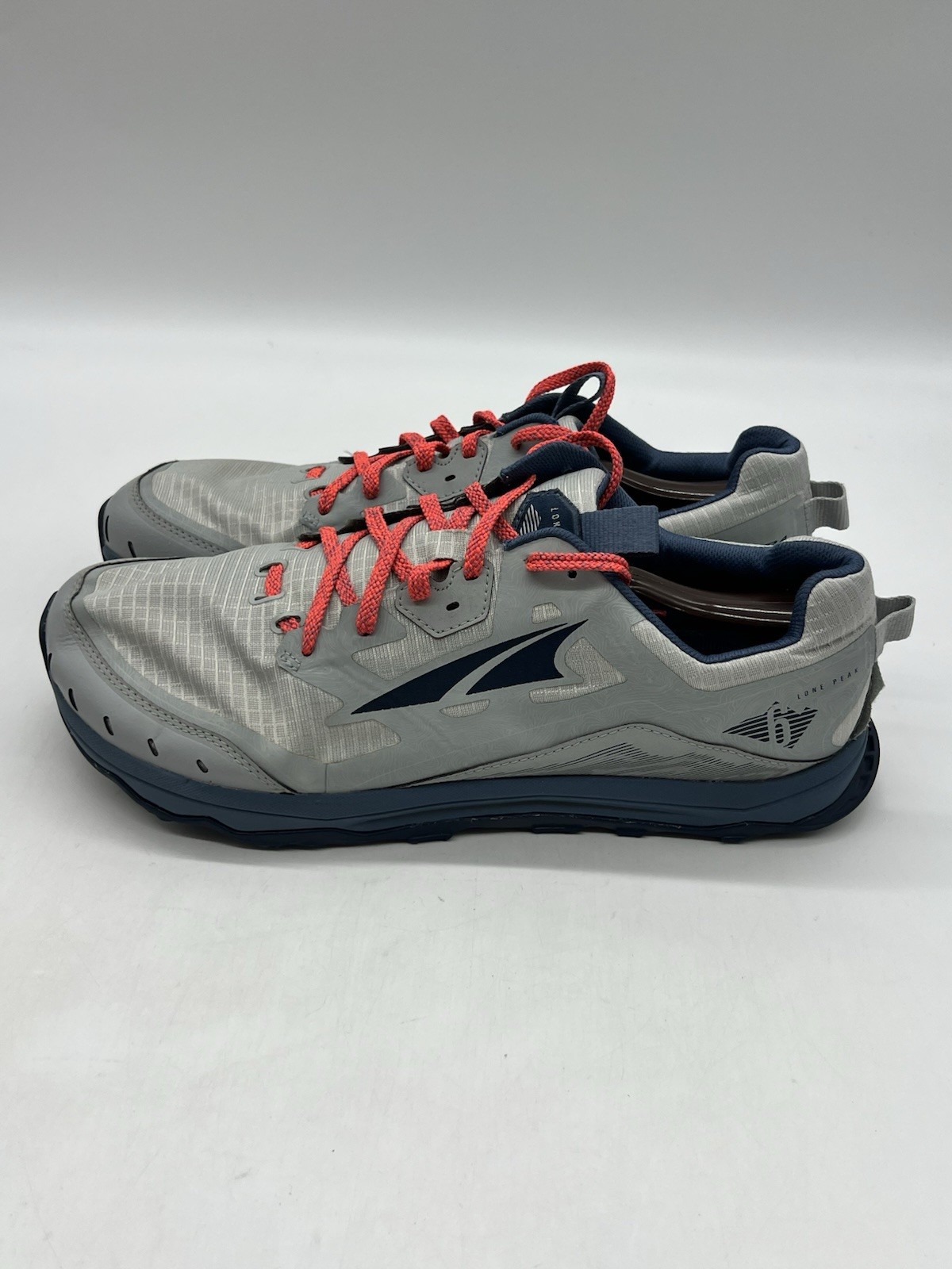Altra Lone Peak 6 Men 12 Gray Blue Trail Running Hiking Sneaker Shoe AL0A547L242