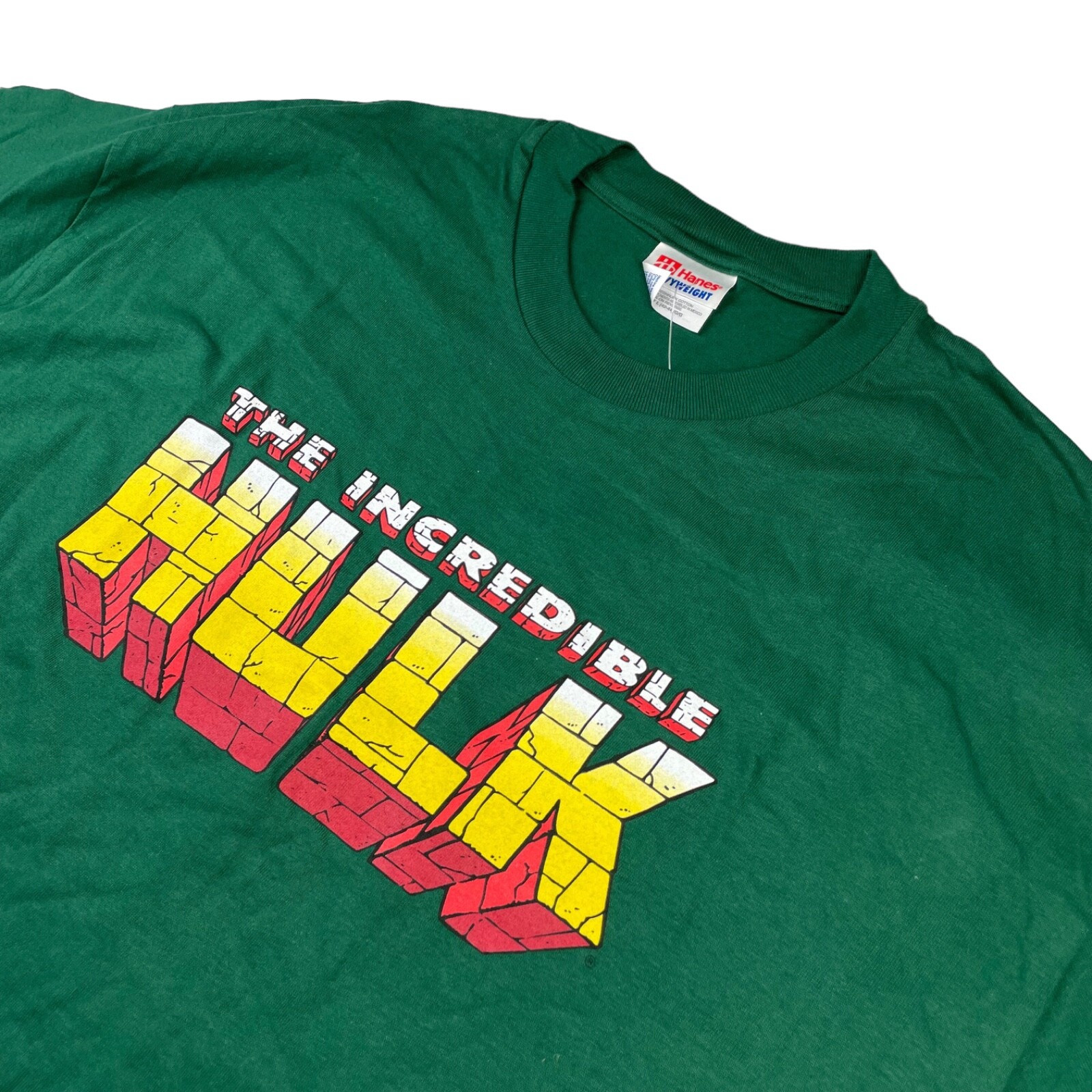 VTG NEW Marvel Incredible Hulk 2000 Graphitti Men\'s S/S T-Shirt Green • Large