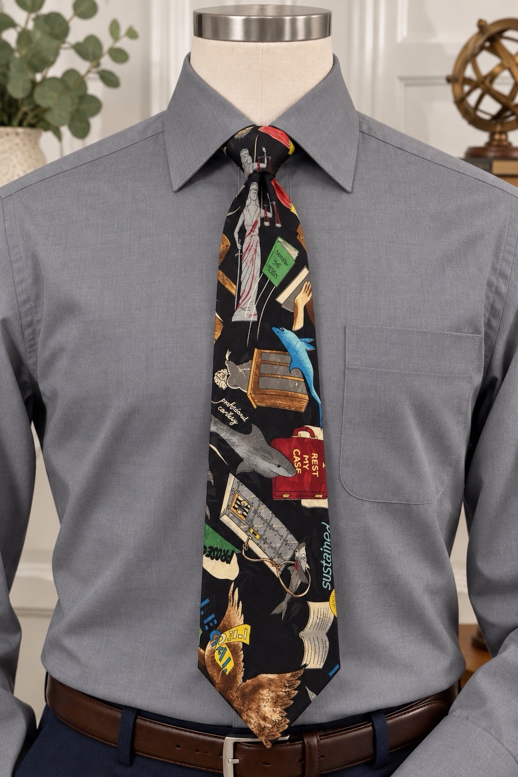 Vintage 1992 Nicole Miller Silk Tie Law, Lawyer Attorney Legal- MINT Condition