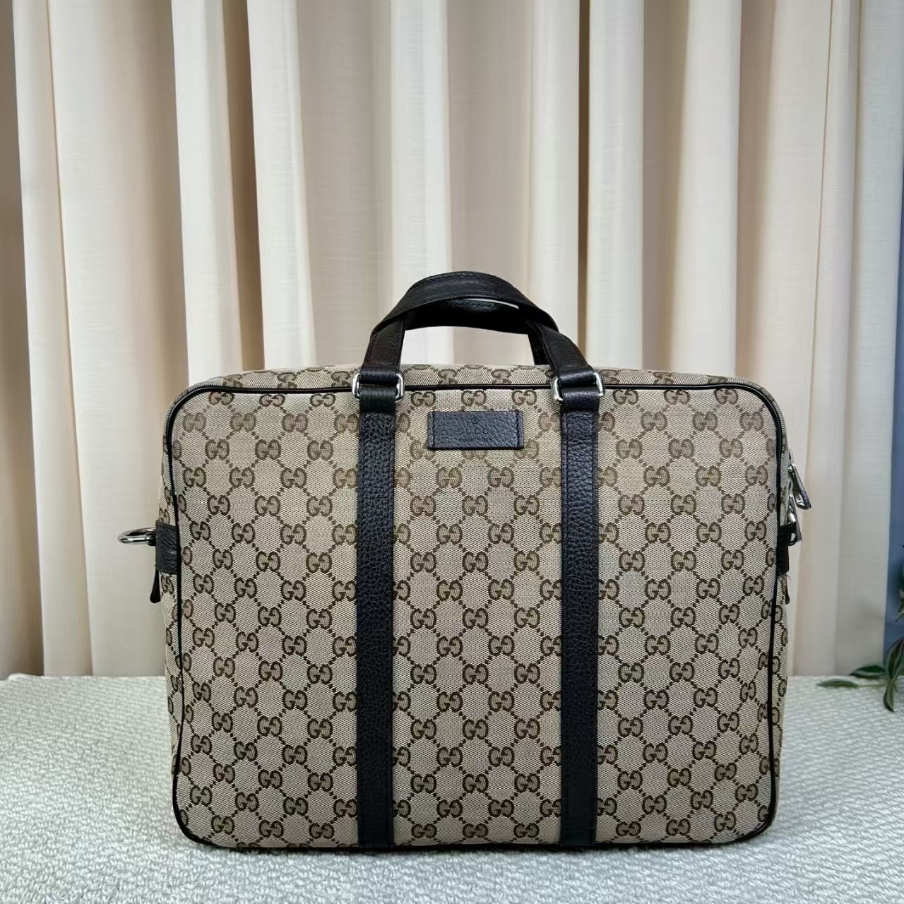 Gucci GG Canvas Convertible Boston Carry On Duffle Bag