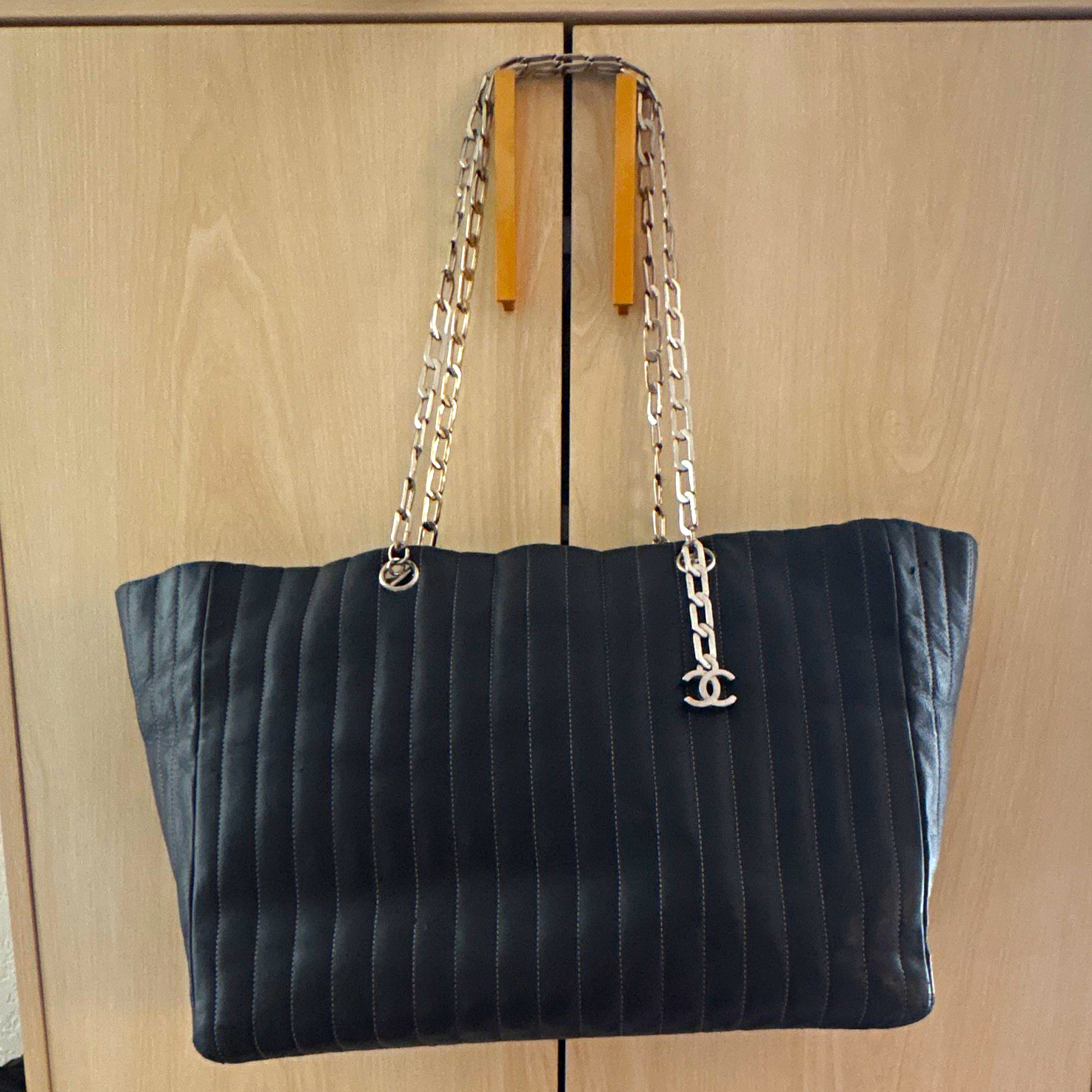 Authentic Chanel Mademoiselle Black Quilted READ