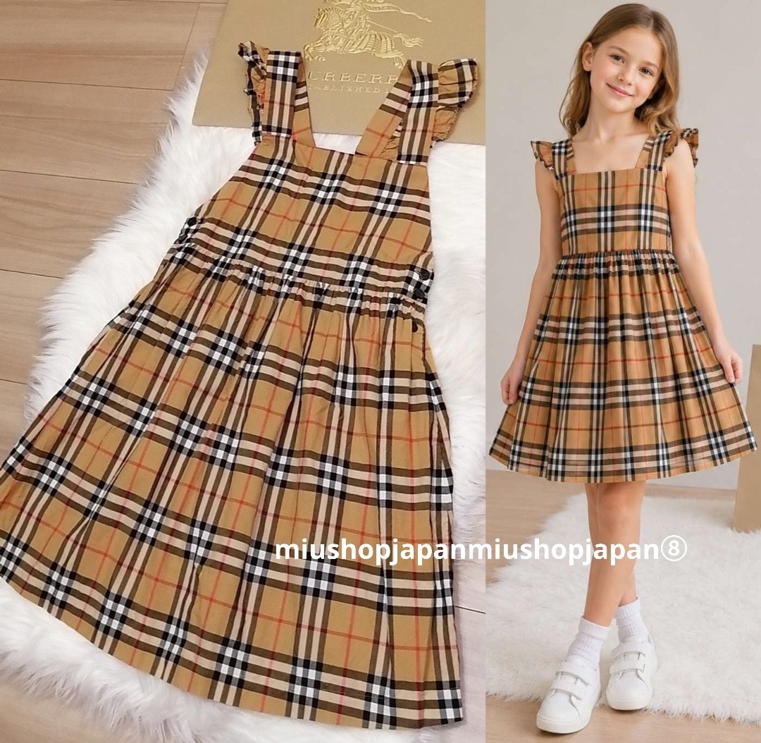 BURBERRY Dress Authentic BURBERRY LONDON 10Y / 140cm Nova Check Beige