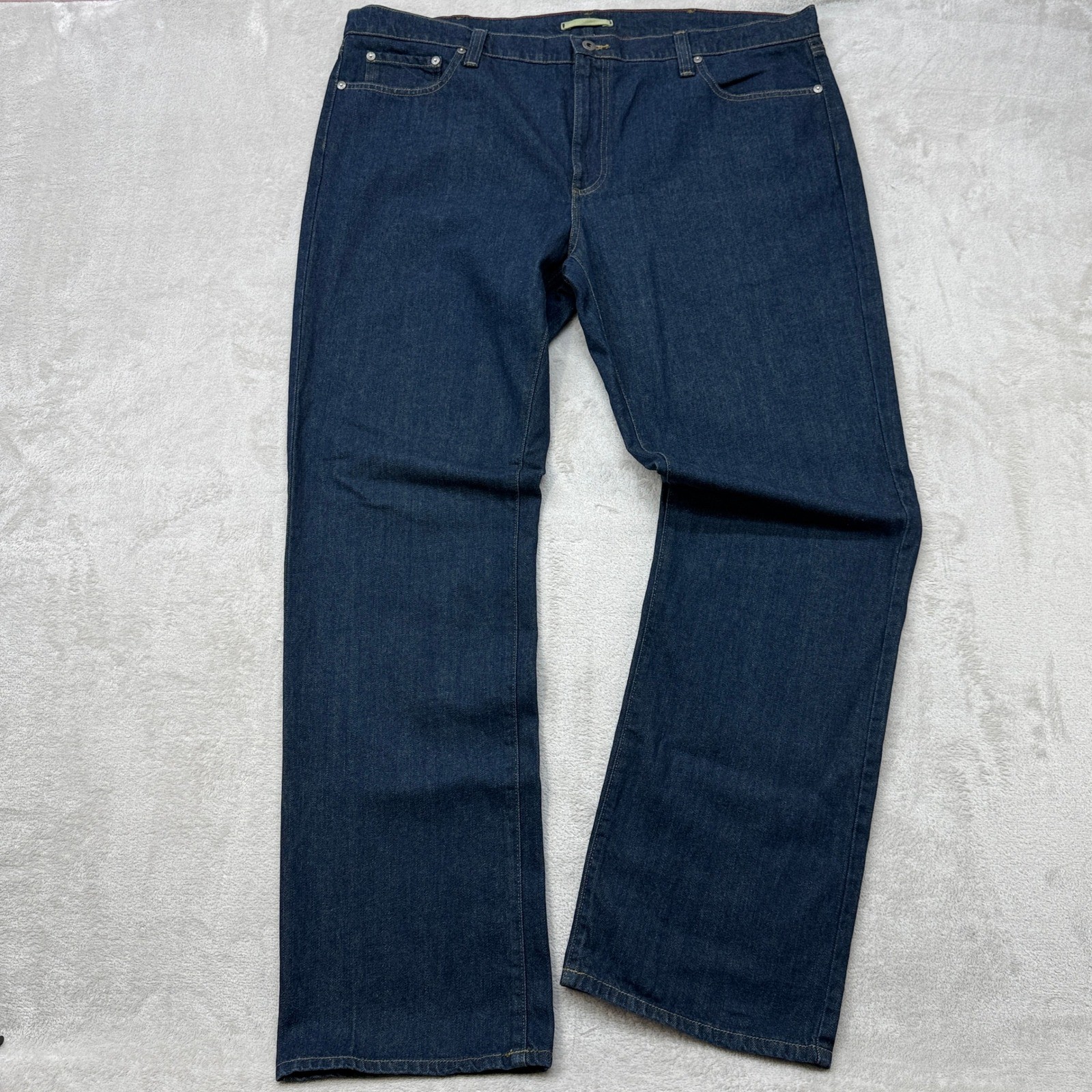Vintage L.L. Bean Standard Fit Jeans Mens 42x34 Blue Dark Wash 100% Cotton Denim
