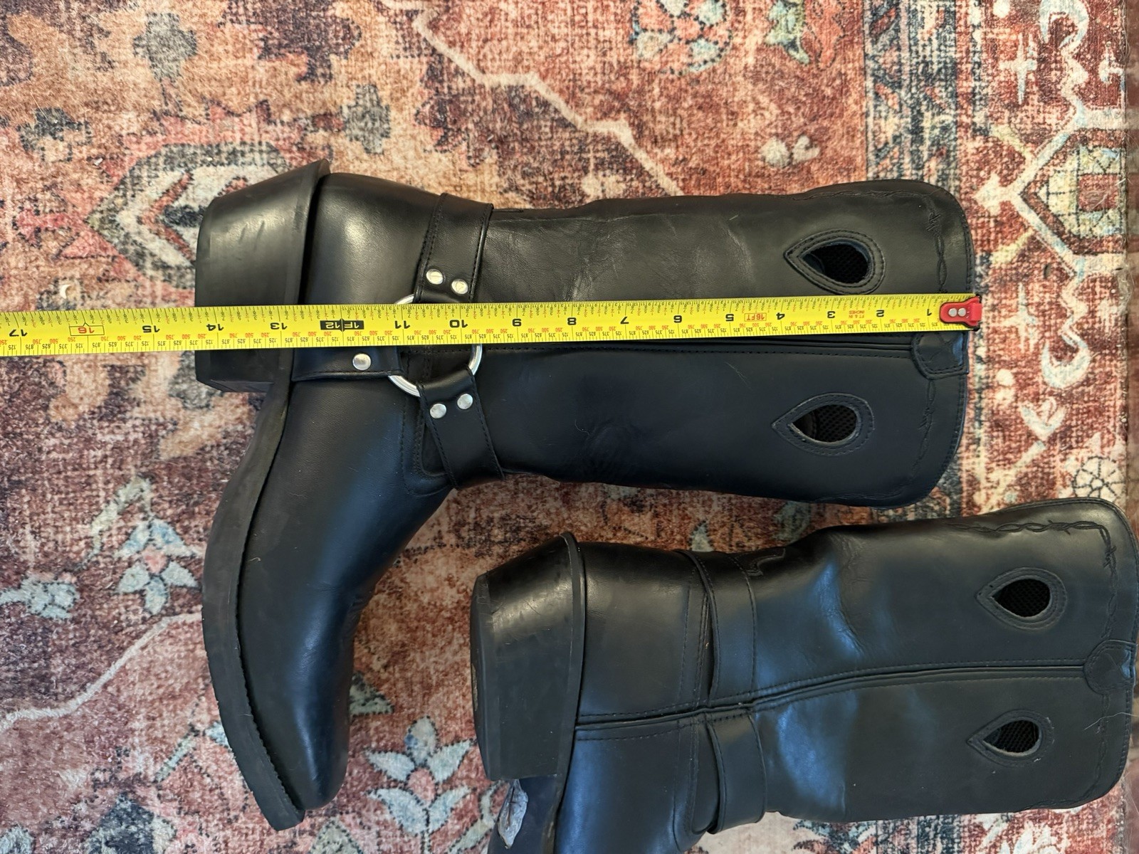 Twisted X Boots Mens Size 10.5 EE Black Leather Harness Biker Western MRS0023