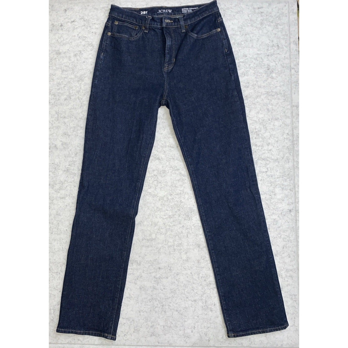 J. Crew Nipped Straight High Rise Semi Stretch Jeans Size 28T