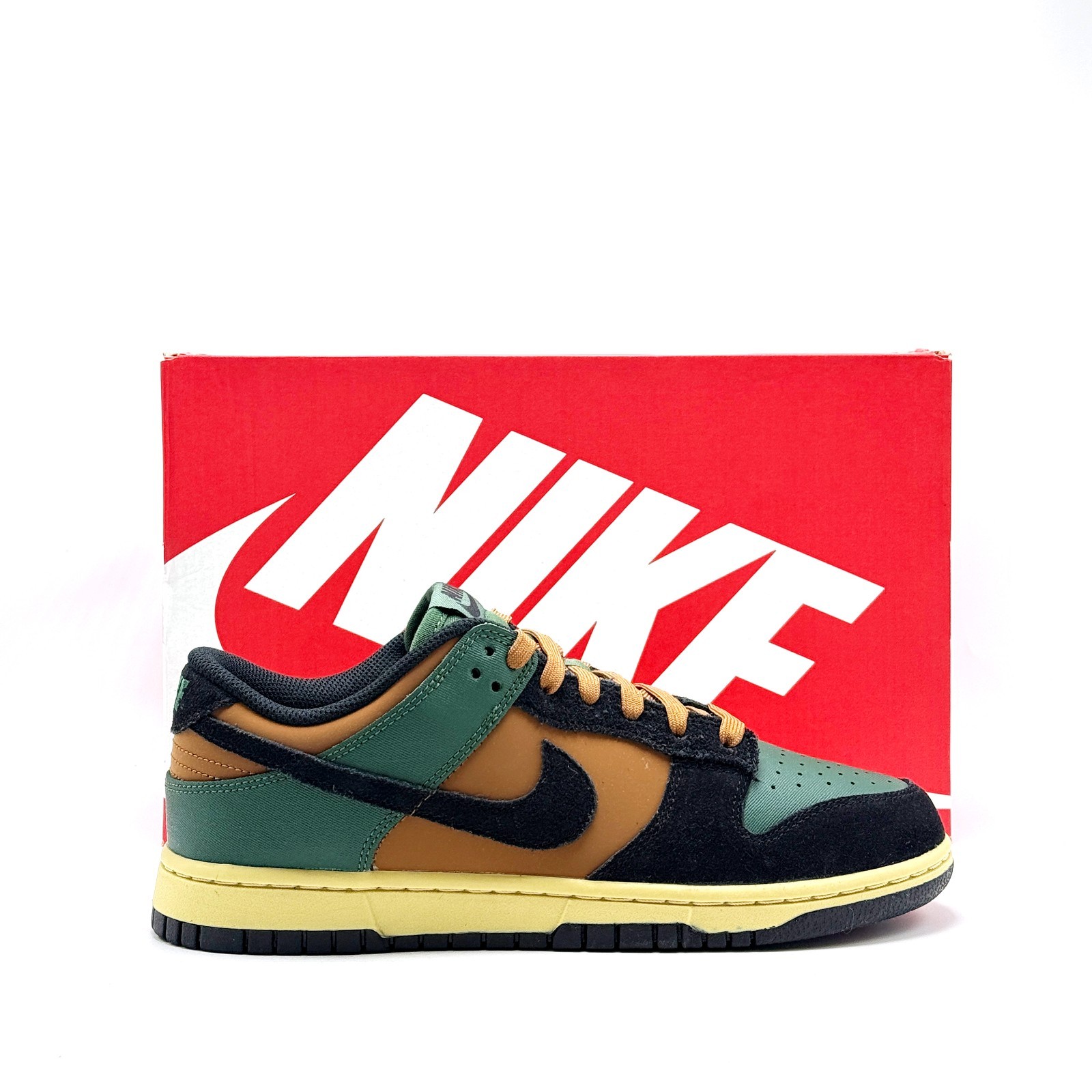 *NEW* Men Nike Dunk Low Retro FIR / LIGHT BRITISH TAN / BLACK (IM4414 300) 👍