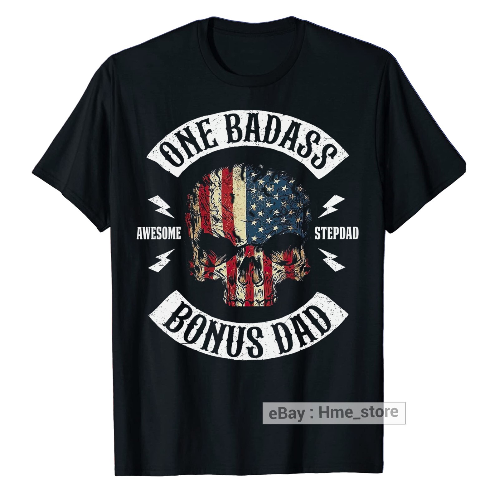 Badass Bonus Dad Stepdad T-Shirt for Proud Step Dad Father\'s day Tee Gift Men