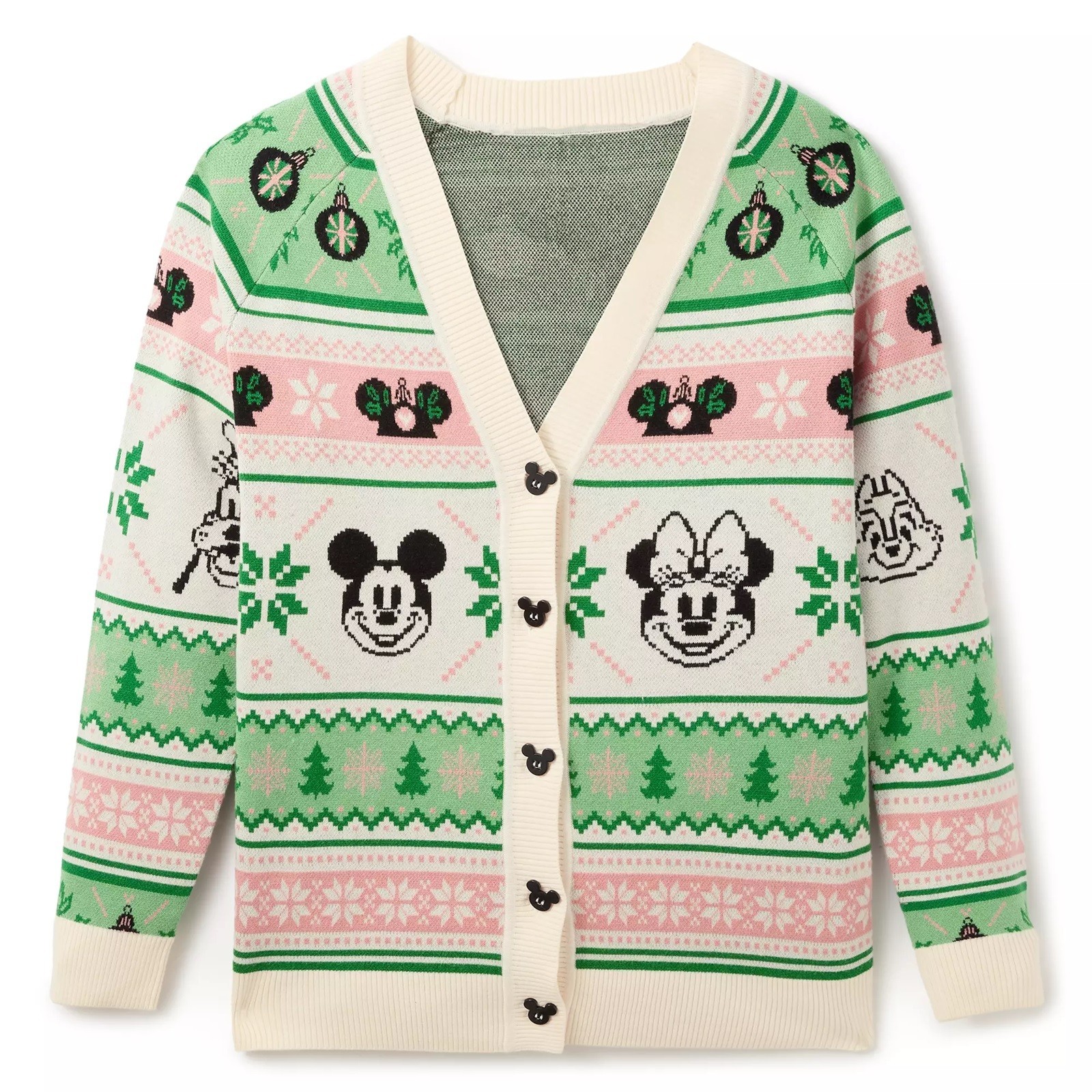 Disney Mickey Mouse and Friends Holiday Cardigan Sweater for Women XL NEW NWT