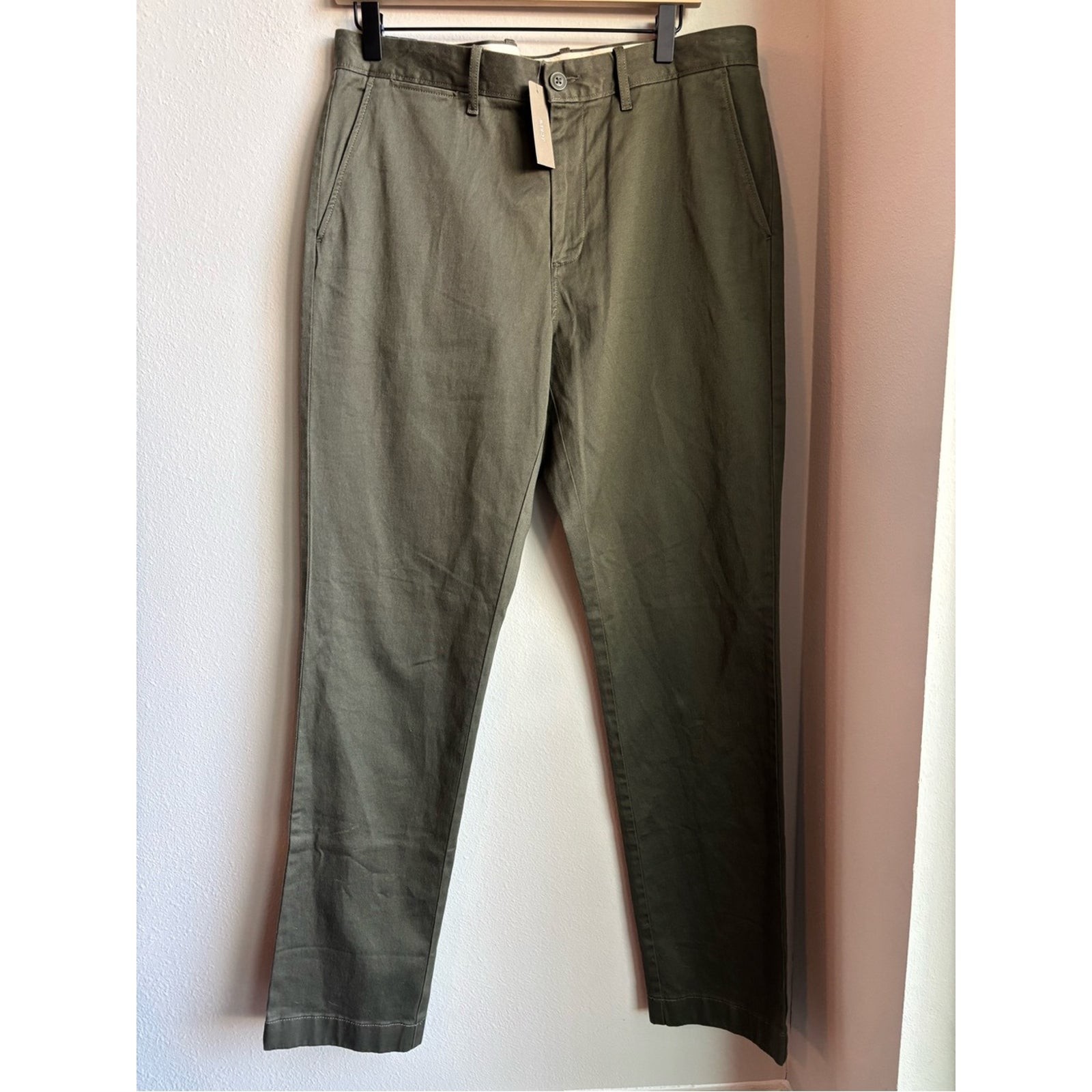 J.Crew 770 Straight Fit Stretch Chino Pants Olive Green 32x32 NWT