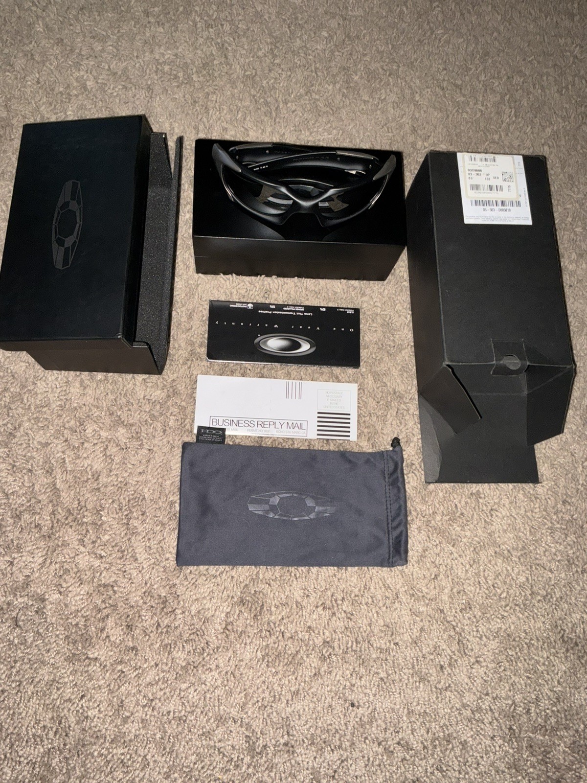 OAKLEY PIT BOSS 1 MATTE BLACK IRIDIUM POLARIZED TITANIUM SUNGLASSES ELITE