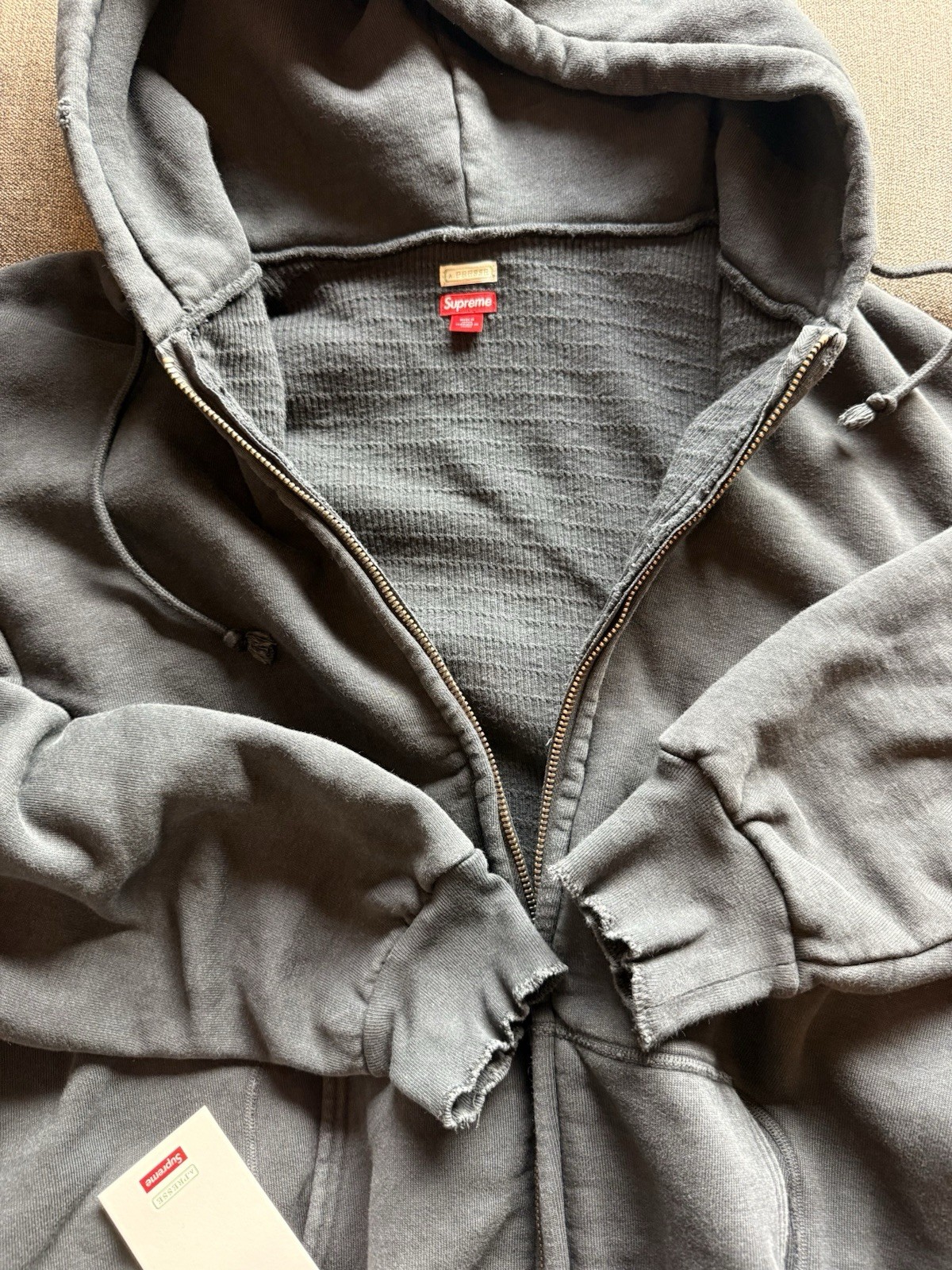 Supreme  X A.presse Vintage Zip Up Hoodie Black