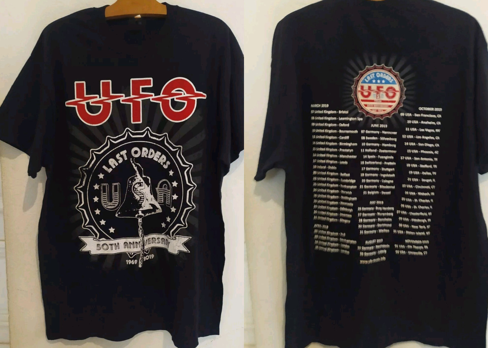 2 Sides UFO Group Band 50 TH Anniversary 1969-2019 T-Shirt Reprint BS1574