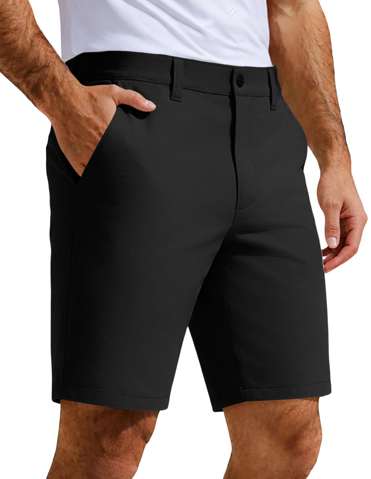 Men\'s Golf Shorts 9 Inch Stretch Casual Quick-Dry Waterproof 4-Way Stretch Short