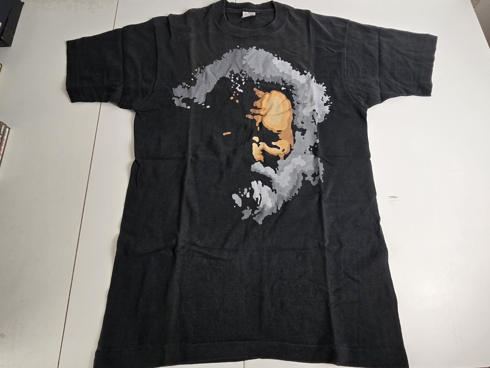 Vintage 1991 Jerry Garcia Black Shirt Fruit of the loom L Single Stitch USA Made
