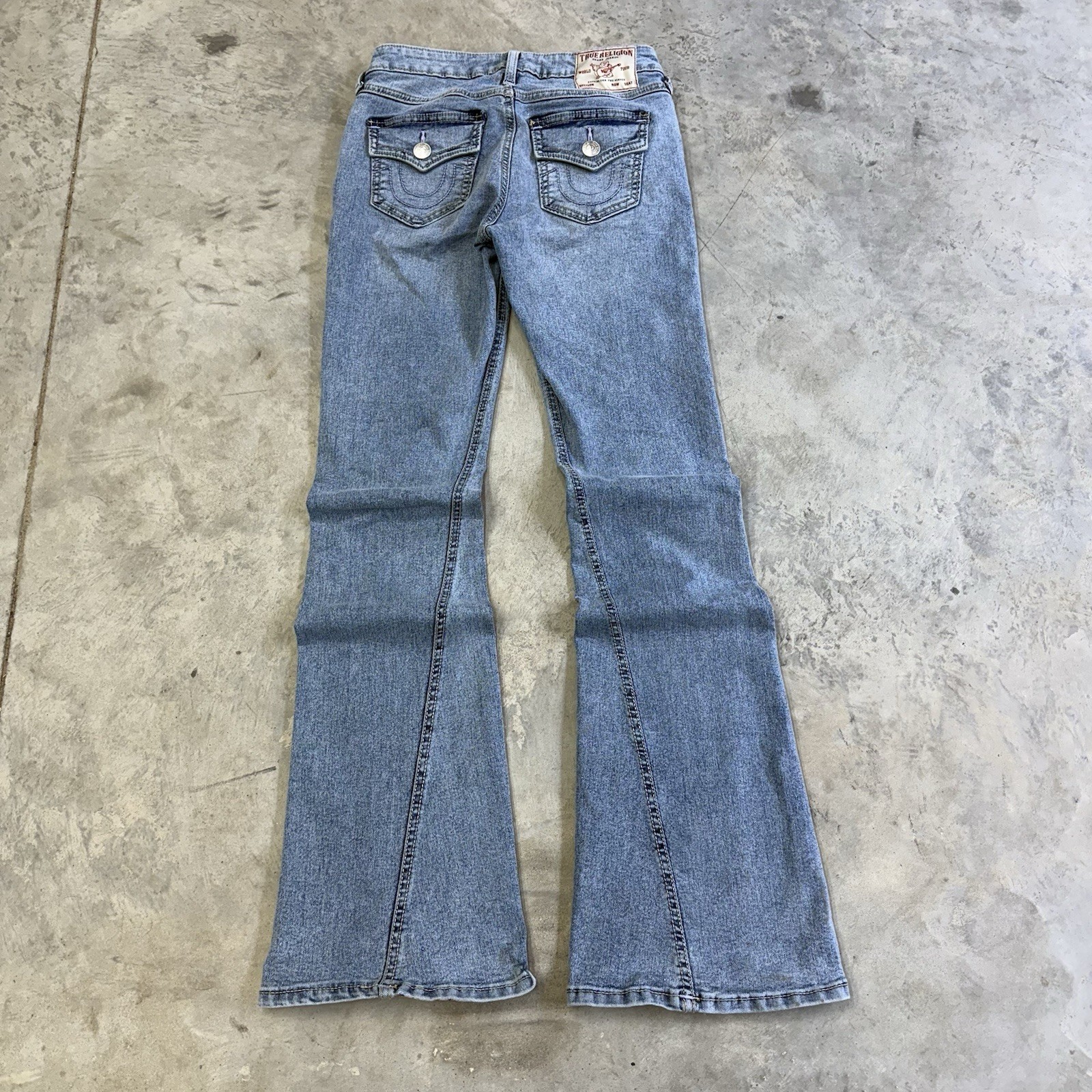 Vintage 2000s Y2K True Religion Joey Flare Boot Cut Jeans Womens Size 25 Grunge