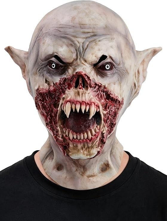 Ghoulish Productions Kurten Adult Latex Long Neck Mask Horror Vampire Halloween