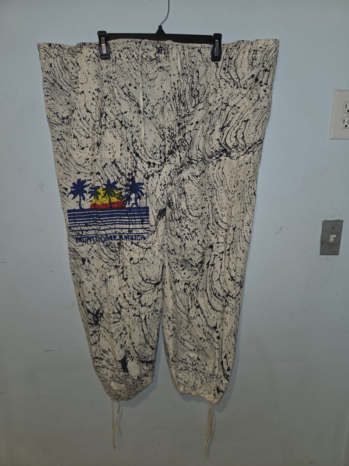 Vintage Splatter Paint Pants Adjustable 80s 90s Hammer One Size Fits All 