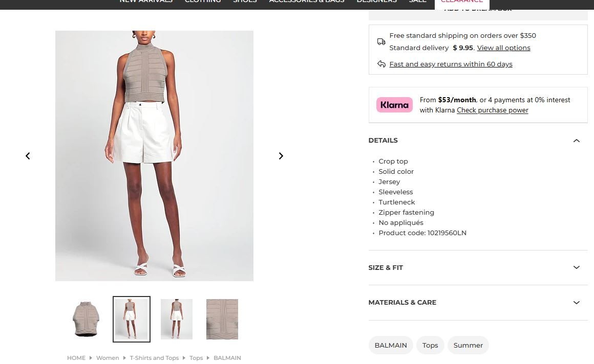 Authentic NWT Balmain top women size 36/ US4