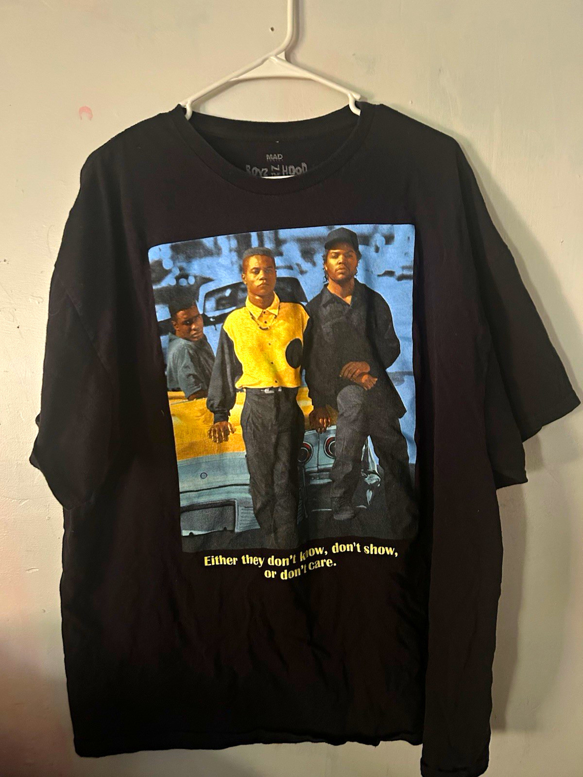 MAD Men\'s Black Boyz n the Hood Graphic Print Crew Neck T-Shirt Size 2XL