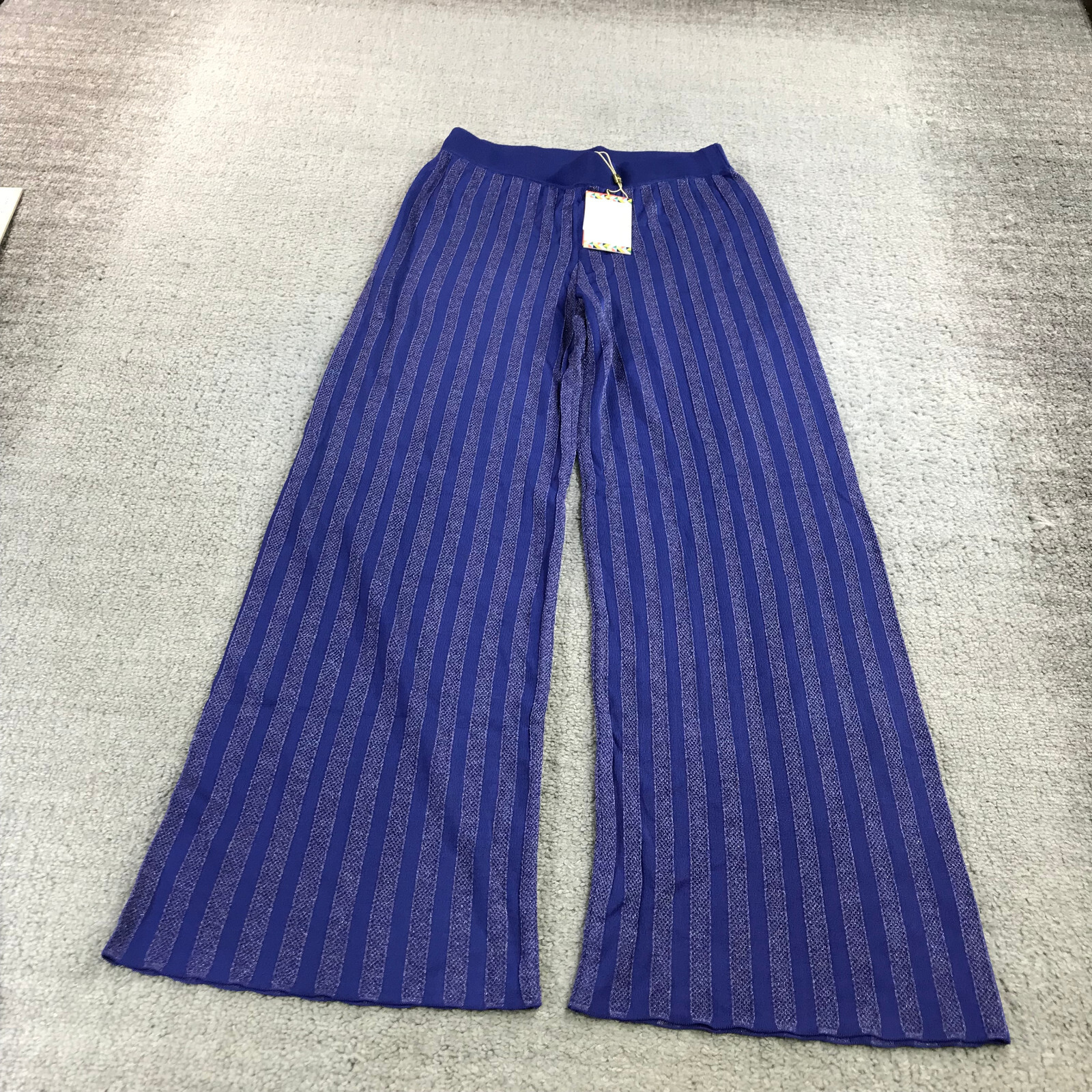 Knitss Pants Womens Large Bremen Trouser Blue Viscose Pull On Lined  Wide $ 366