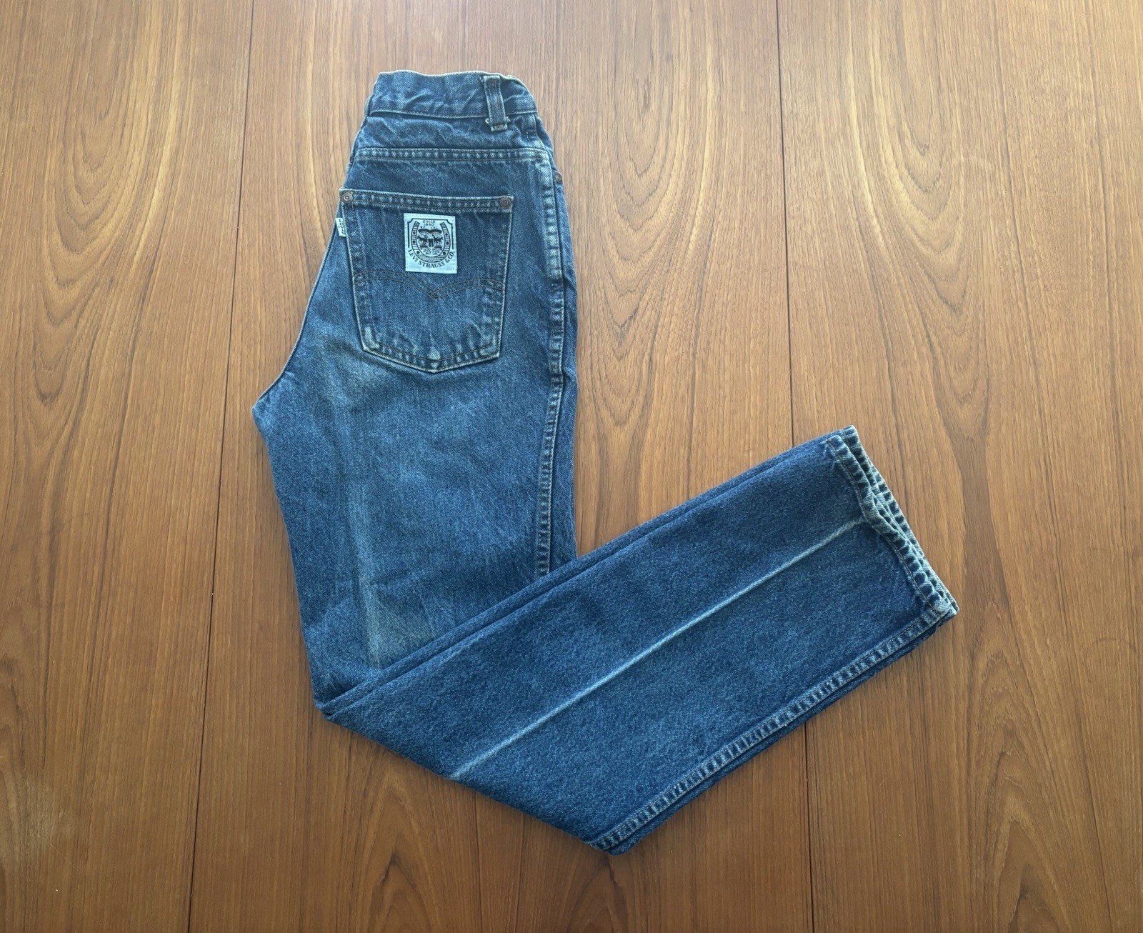 Vintage 80’s/90’s Levi’s White Tab 573 Jeans Size 12 27x31 Med Wash Denim Read