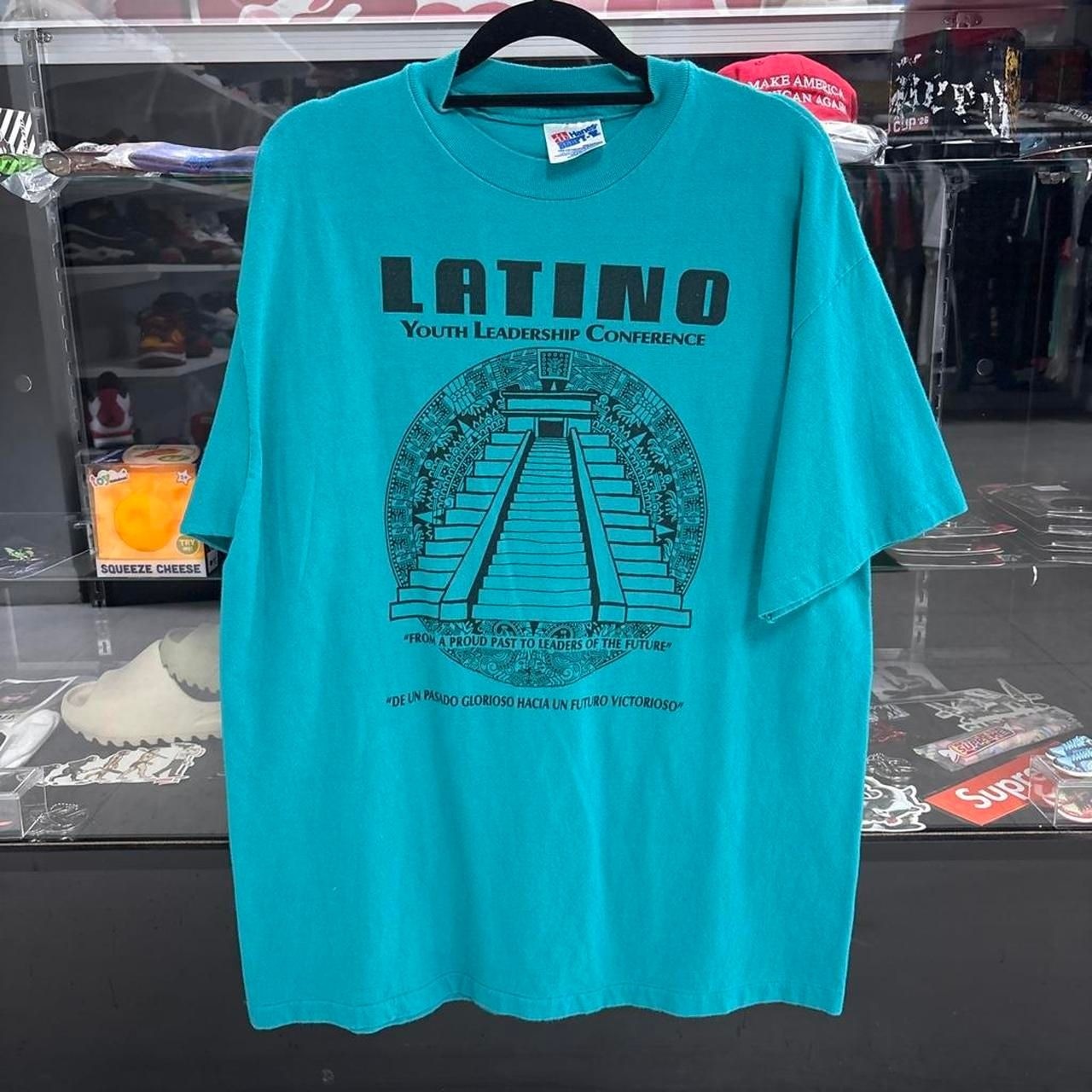 Vintage 90s Hanes Beefy-T Single Stitch Latino Youth Leadership Conference Tee