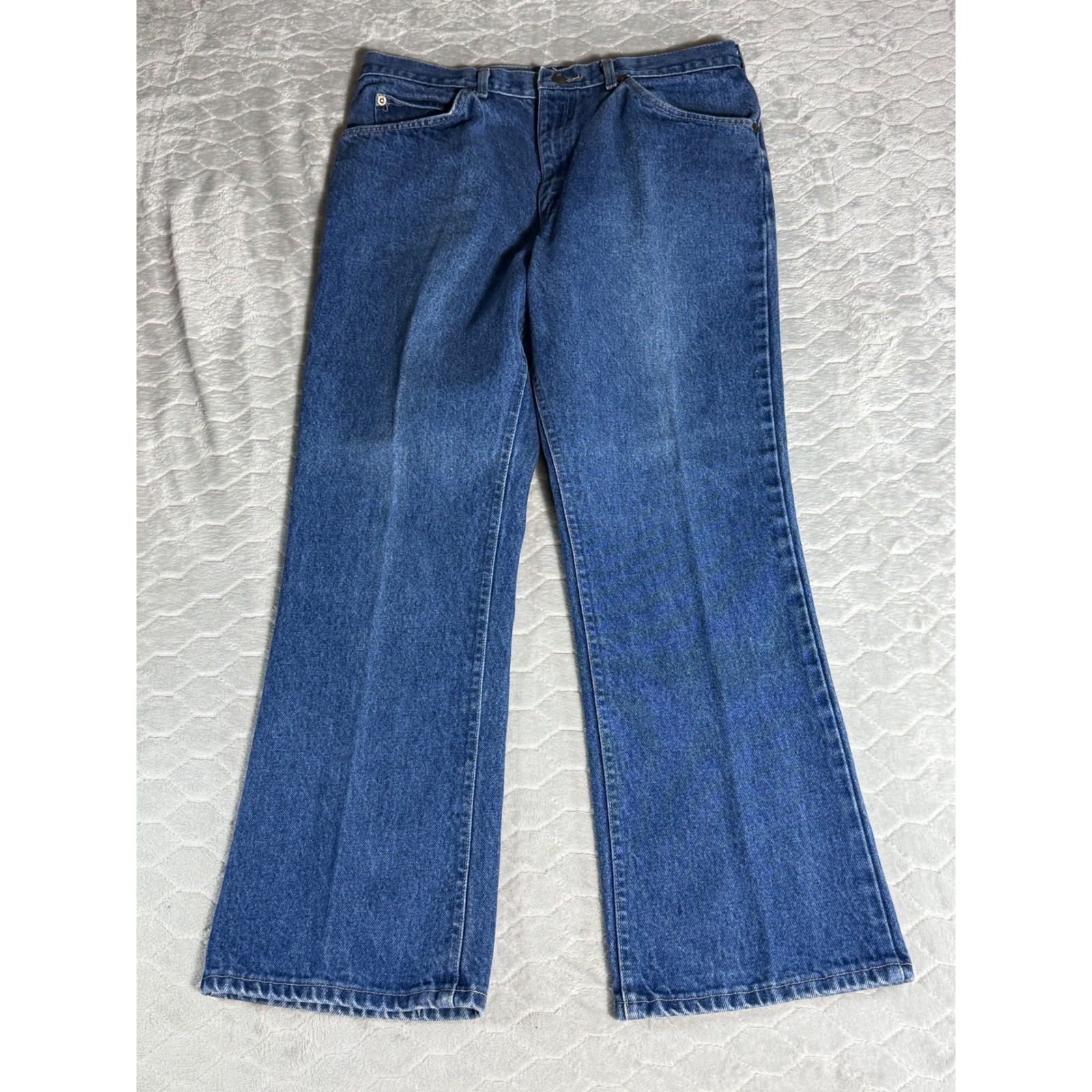 Vintage Lee Riders Jeans Mens 33x29 Blue Denim Made in USA Union Made 202-0343