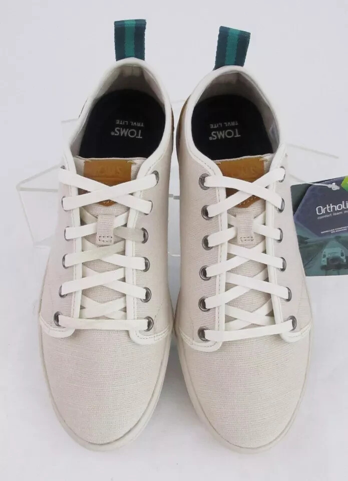 TOMS TRVL LITE LOW CANVAS SNEAKERS NEW MEN\'S SIZE 12 BIRCH HERITAGE