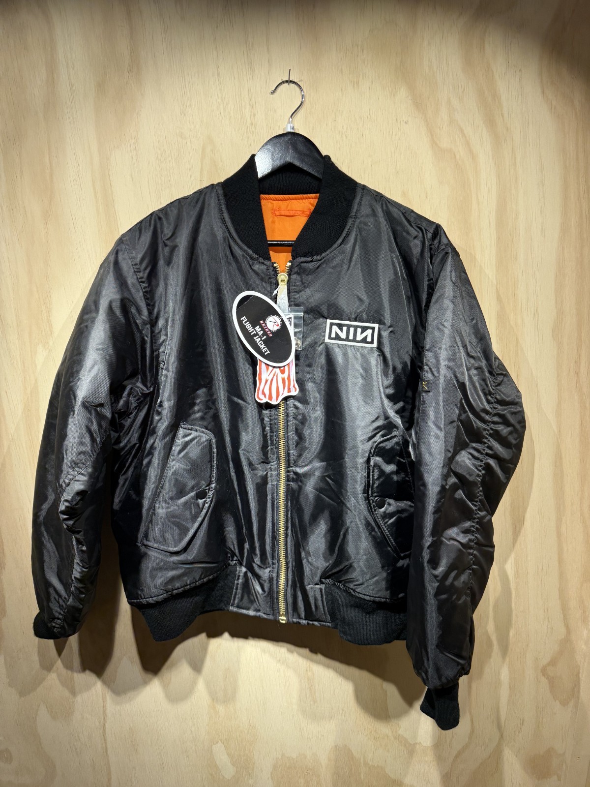 NIN Nine Inch Nails Rothco MA-1 Bomber Jacket Mens Medium Black
