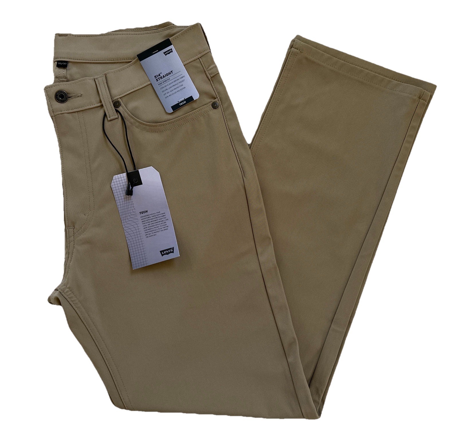 Levi's Men's 514 Straight Tech Pants, Beige