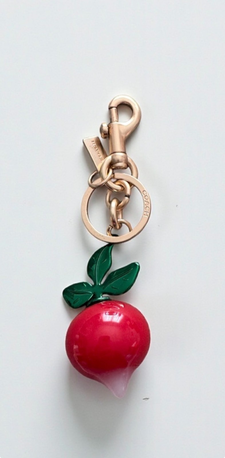 NWT Coach CU309 Coach X Observed By Us Radish Bag Charm Plated Metal And Resin