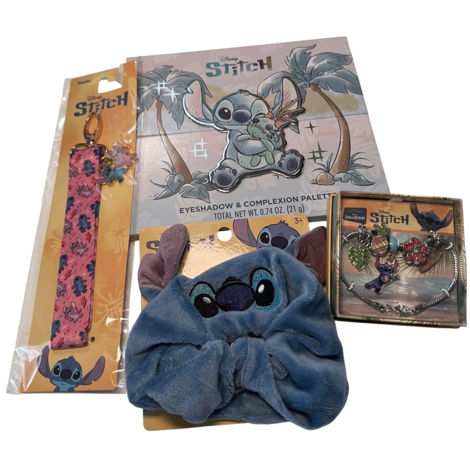 Disney Lilo Stitch 4pc Makeup Accessory Gift Set Palette Scrunchie Bracelet NEW