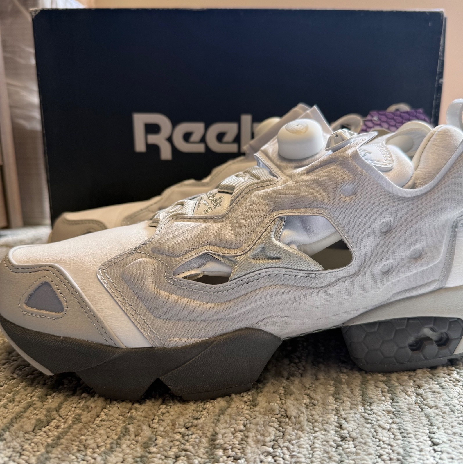 Concepts x Reebok InstaPump Fury Men\'s 9 white/cloud/gray NEW