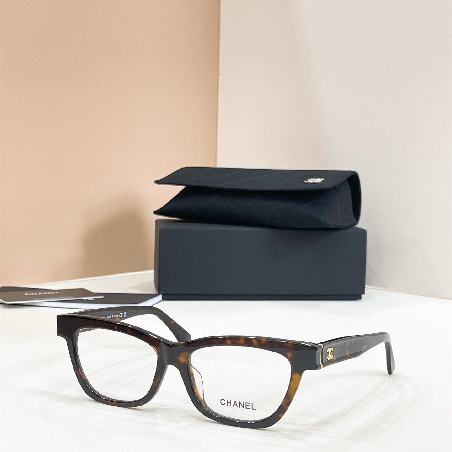 CHANEL CH3512 Square Eyeglasses Havana Tortoise Clear Lens 55-16-140 NEW W BOX