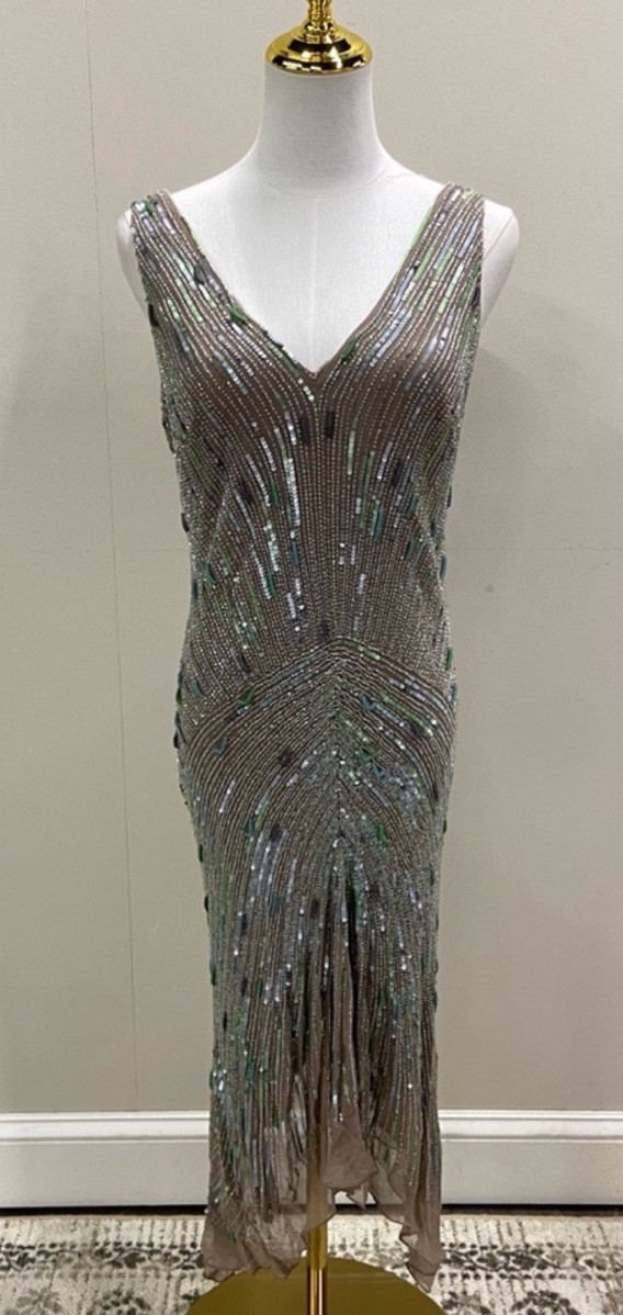 NWT Aidan Mattox Size 8 Beaded Sequence Dress