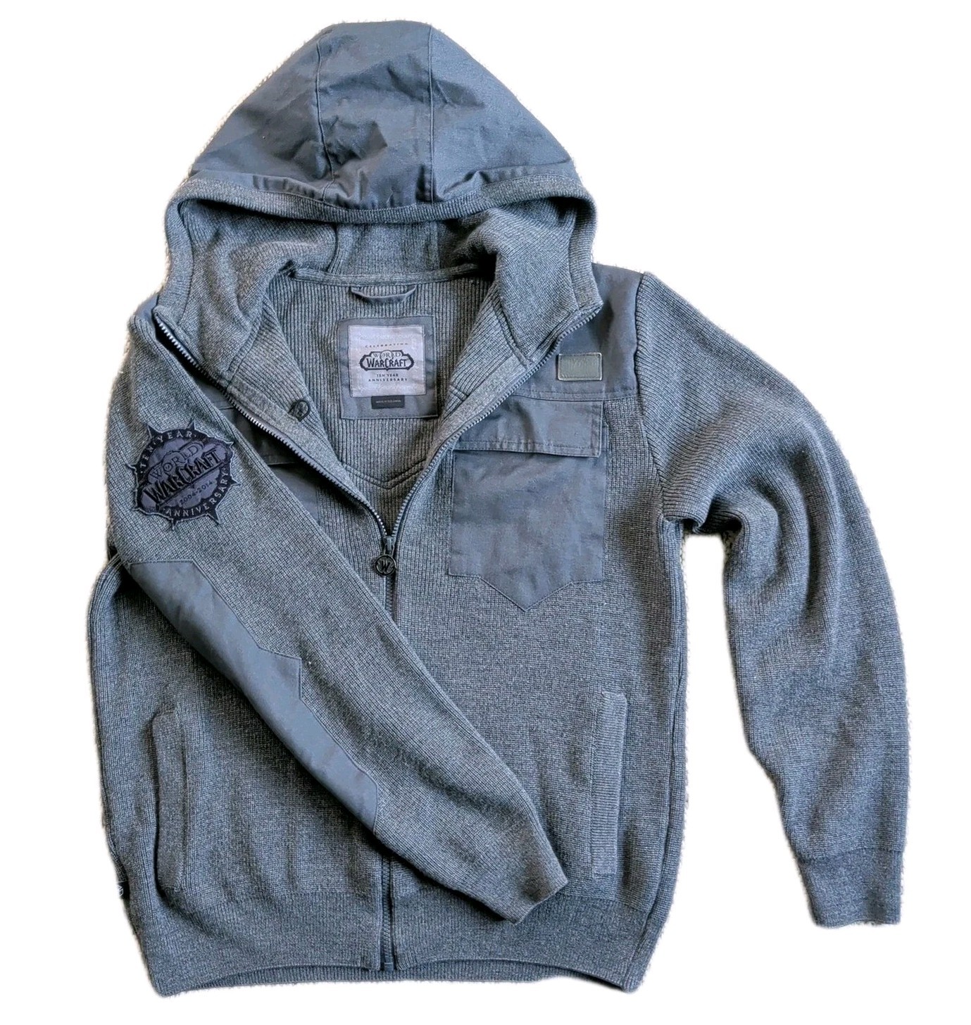 WORLD OF WARCRAFT Blizzard Employee Hood Jacket 2014 10-Year Anniversary M/L WOW