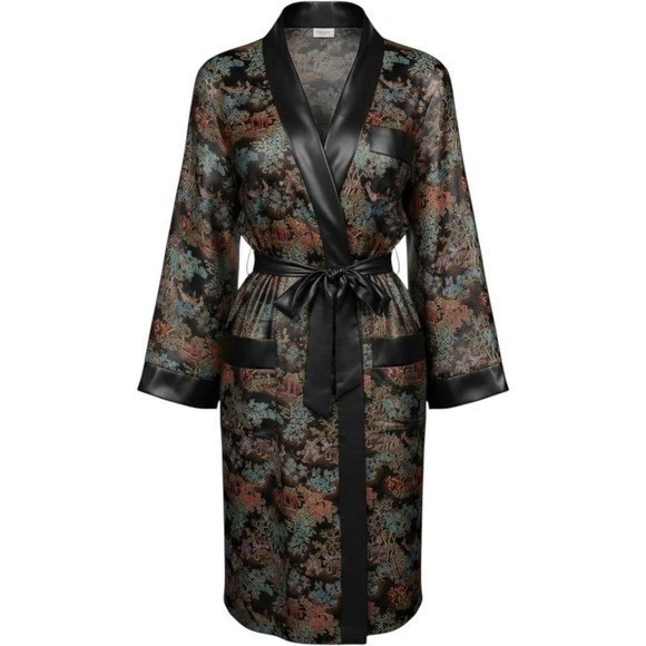 Authentic Vintage Solz Squirrel Oriental Brocade Chinese Kimono Duster Size 46