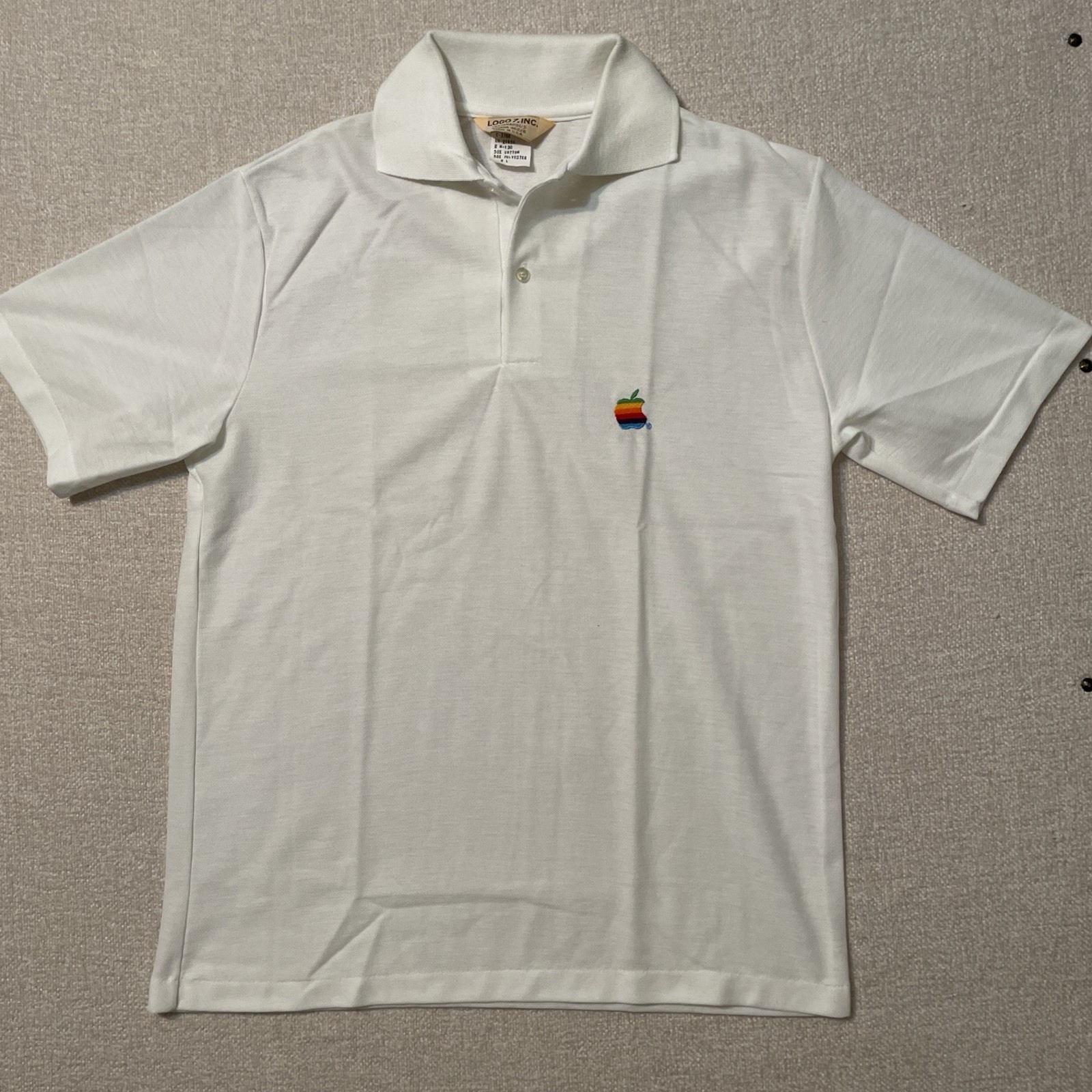 Vintage 1981 Apple Polo Deadstock Grail Rainbow Logo Pre Mac Archival Size L